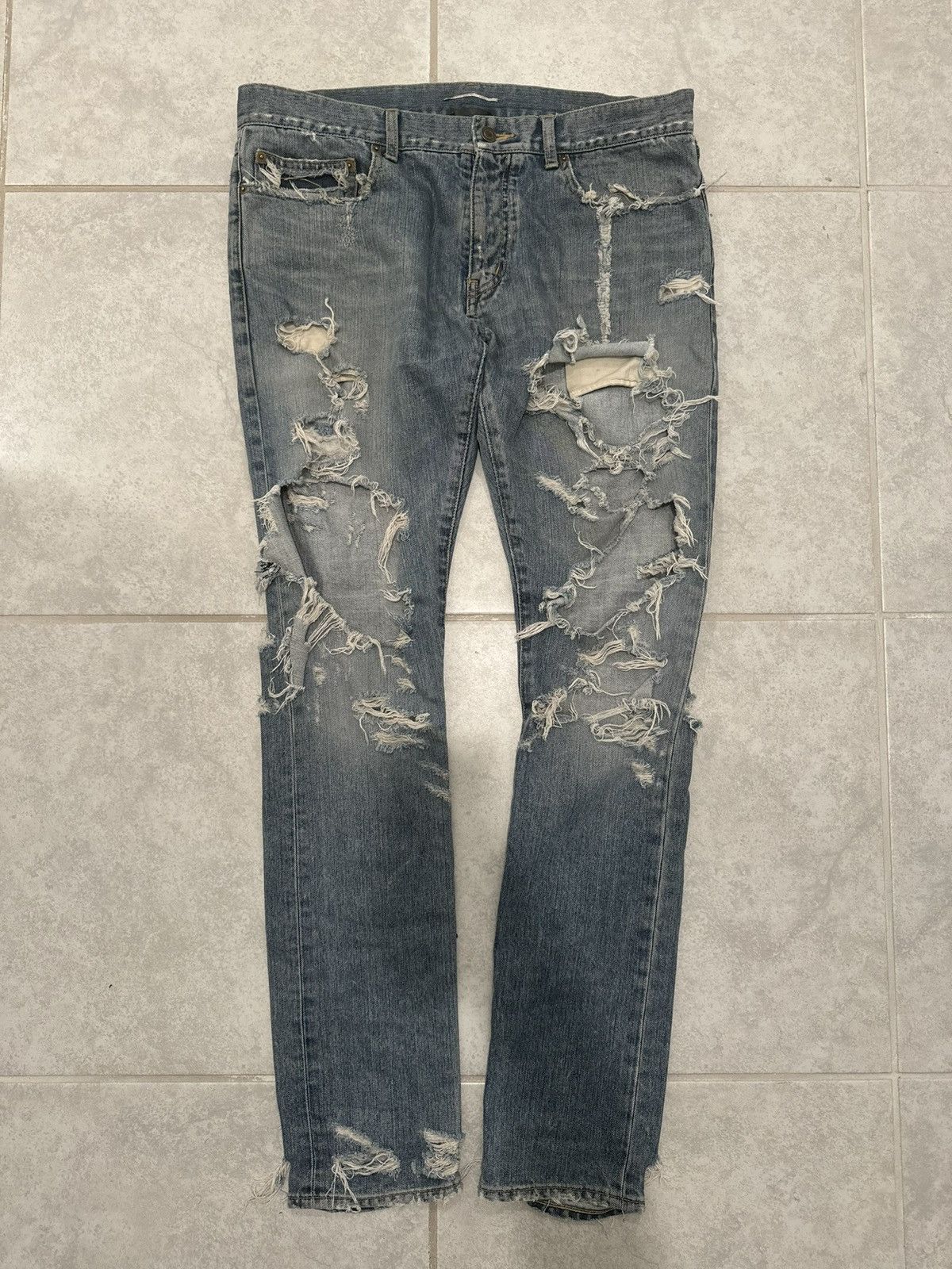 パンツ vintage crash denim louren Saint Laurent Crash Denim | Grailed