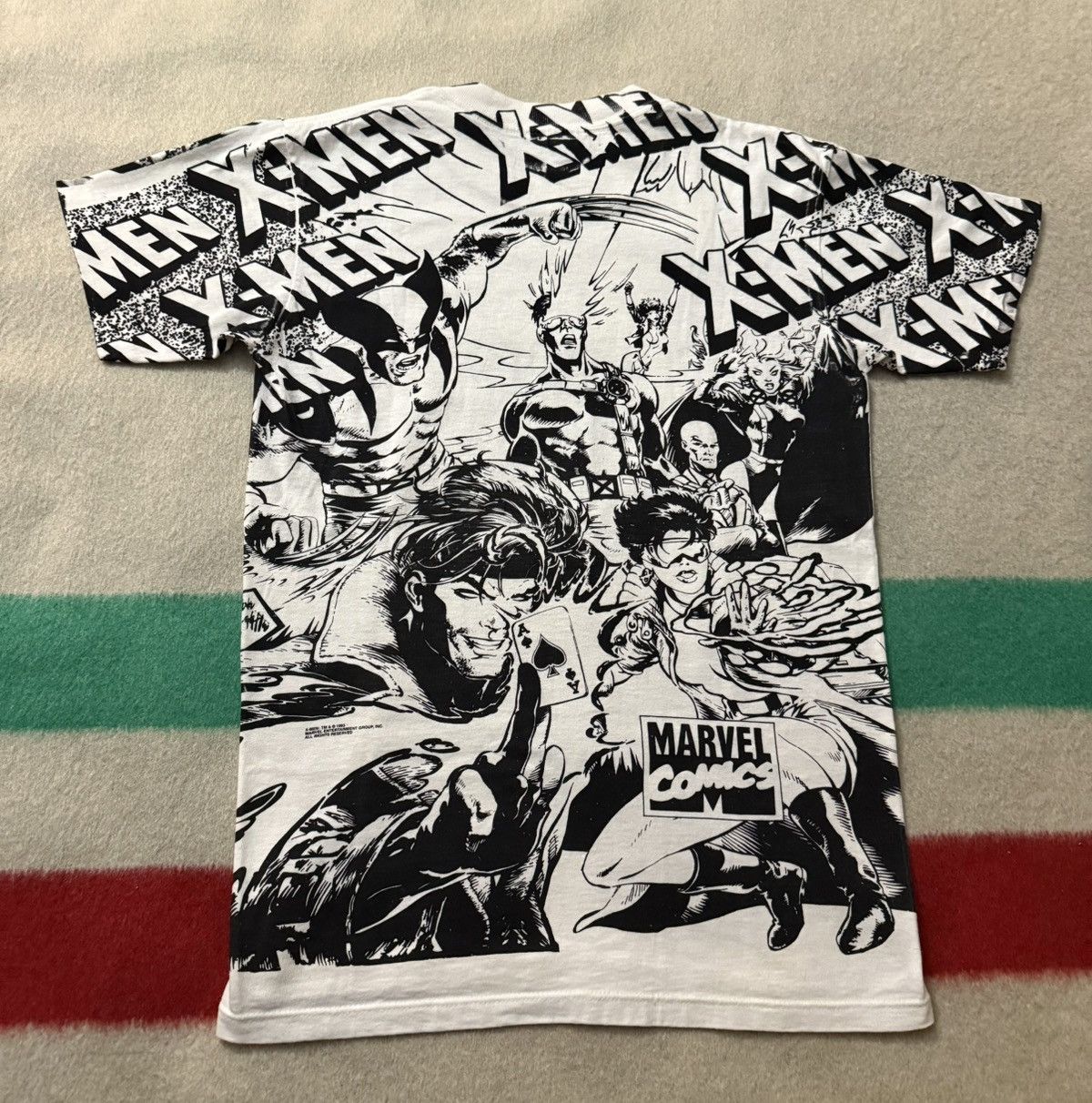 Cartoon Network × Marvel Comics Vintage 90s 1993 Marvel Xmen AOP Shirt Youth XL Adult Small Size US S / EU 44-46 / 1 - 2 Thumbnail