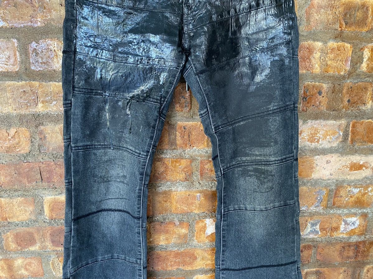 Japanese Brand Vtg H.Anarcy H.Naoto hagi cross paints wax flare pants Size US 31 - 12 Thumbnail