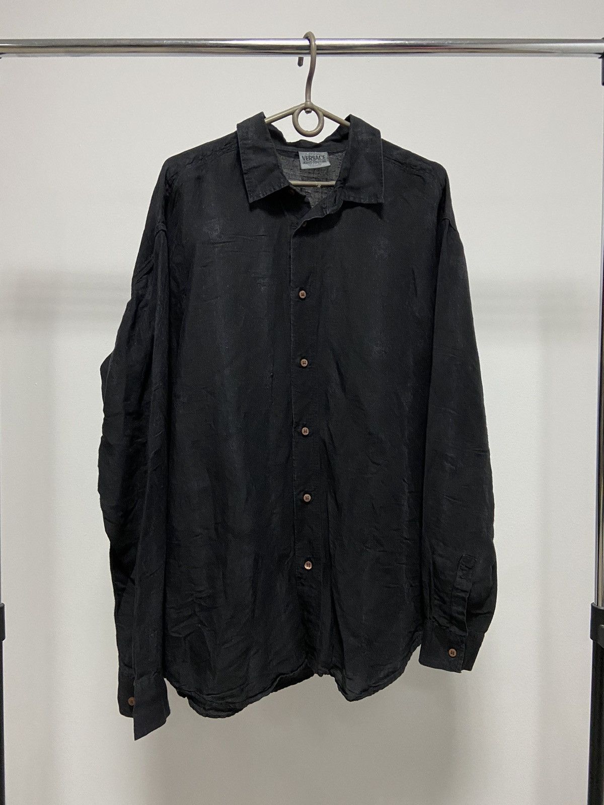 Versace Jeans Couture × Vintage Versace monogram logo Vintage Button Ups Luxury Size US XL / EU 56 / 4 - 1 Thumbnail