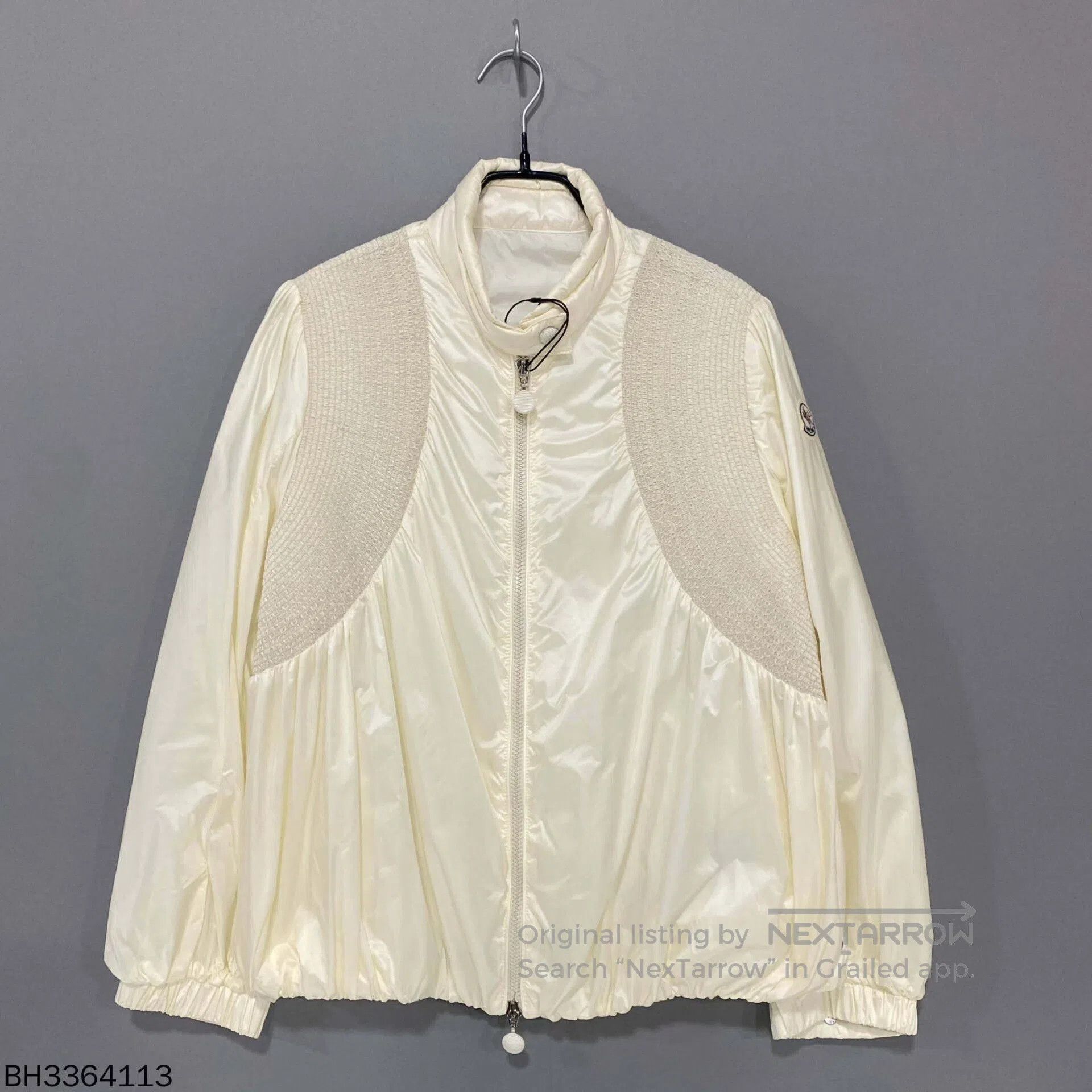 Moncler moncler cream logo zip-up jacket. Size US M / EU 48-50 / 2 - 1 Thumbnail