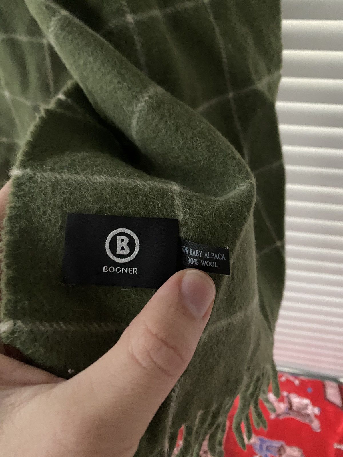 Bogner × Designer Bogner Rare Logo Baby Alpaca Wool Scarf Size ONE SIZE - 4 Thumbnail