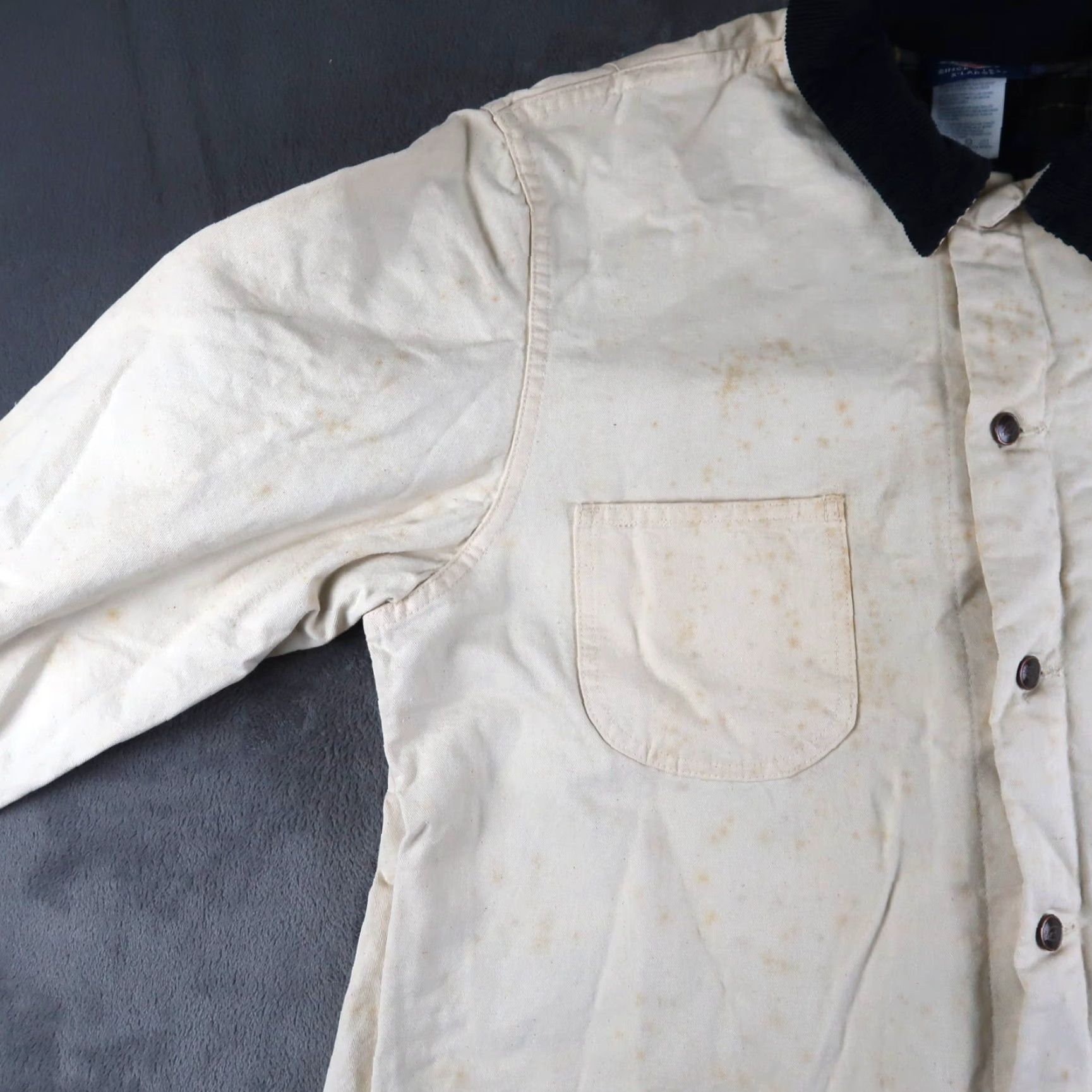 Dickies Vintage Dickies 90s Flannel Lined Painter Chore Jacket Coat Workwear XL Ivory Men Size US XL / EU 56 / 4 - 5 Thumbnail