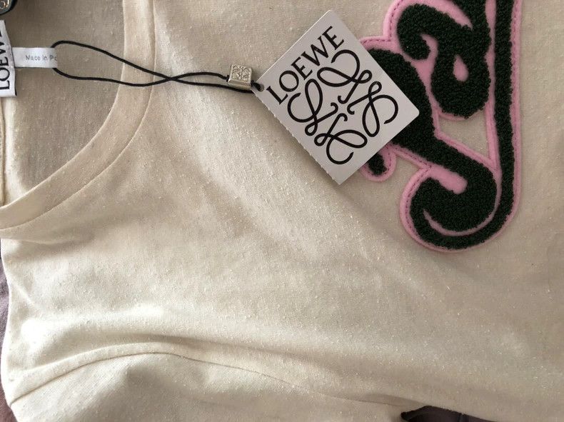 Loewe LOEWE Short-sleeved embroidered T-shirt Size L / US 10 / IT 46 - 2 Thumbnail