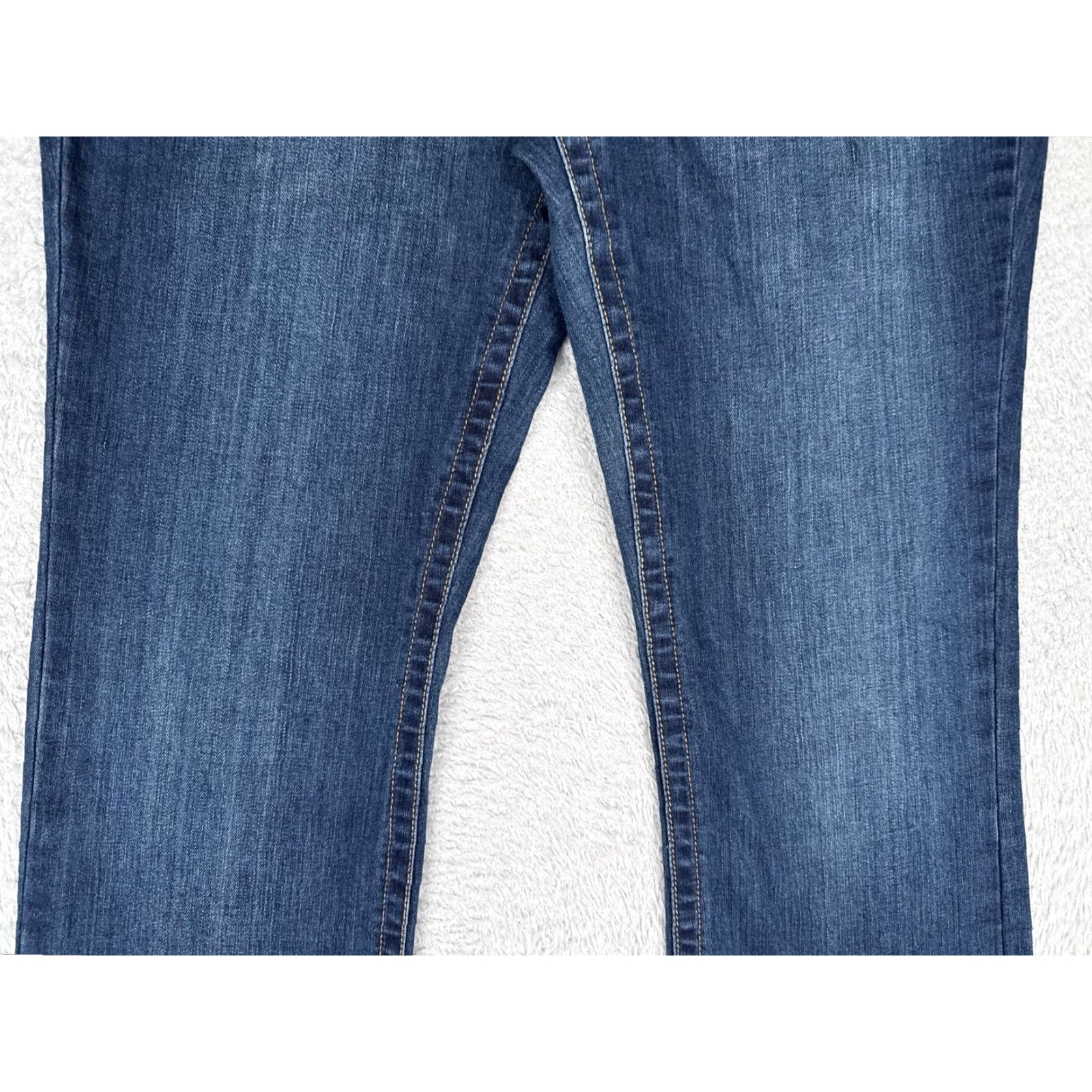 Vintage Seven7 Jeans Womens 12 Blue Medium Wash Mid Rise Tummyless Denim 32x29 90s Size 34" / US 12 / IT 48 - 3 Thumbnail