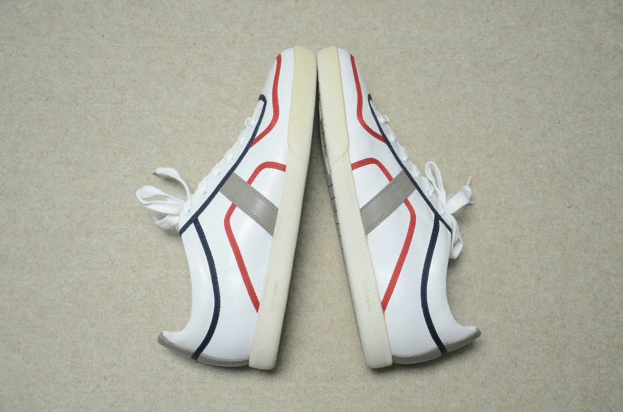 Dior Dior B01 German Trainer Leather Sneaker 40.5 Red/Blue Stripe Size US 7.5 / EU 40-41 - 5 Thumbnail