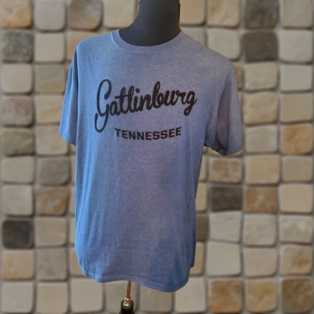 Fruit Of The Loom Fruit of the Loom Blue Fleece T Shirt Size Large Gatlinburg Tennessee Mens Size US L / EU 52-54 / 3 - 1 Preview