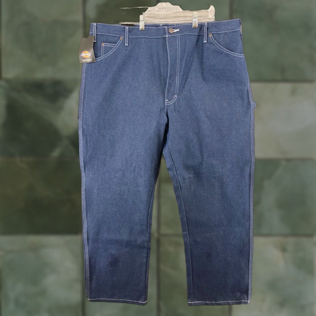 Dickies Dickies Relaxed Fit Straight Leg Jeans 42x30 Blue Denim Work Pants NWT Mens Size US 42 / EU 58 - 1 Thumbnail
