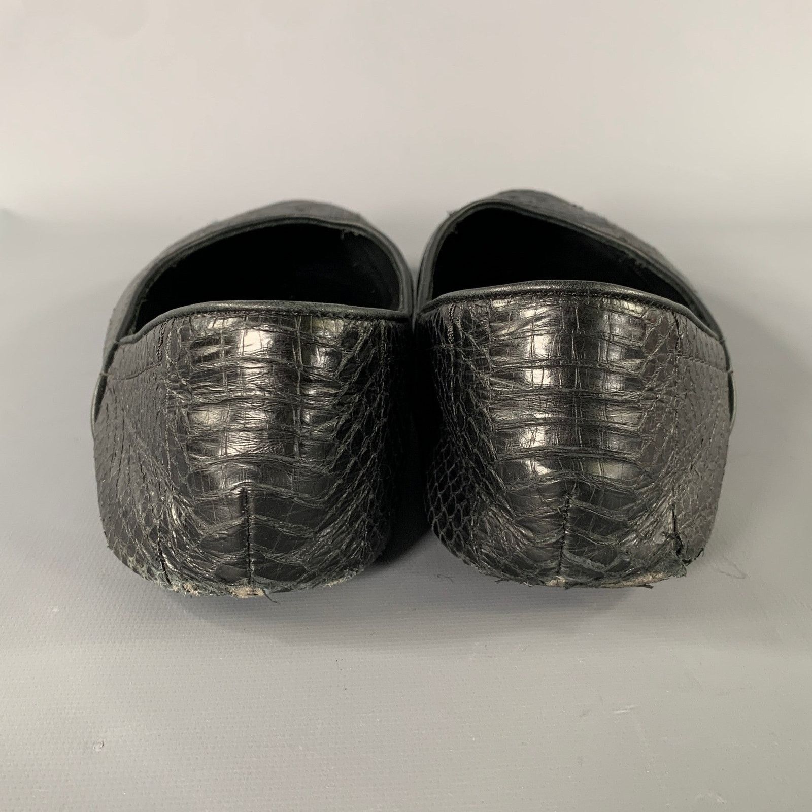 Haider Ackermann HAIDER ACKERMANN Size 8 Black Snake Leather Loafers Size US 8 / IT 38 - 3 Thumbnail