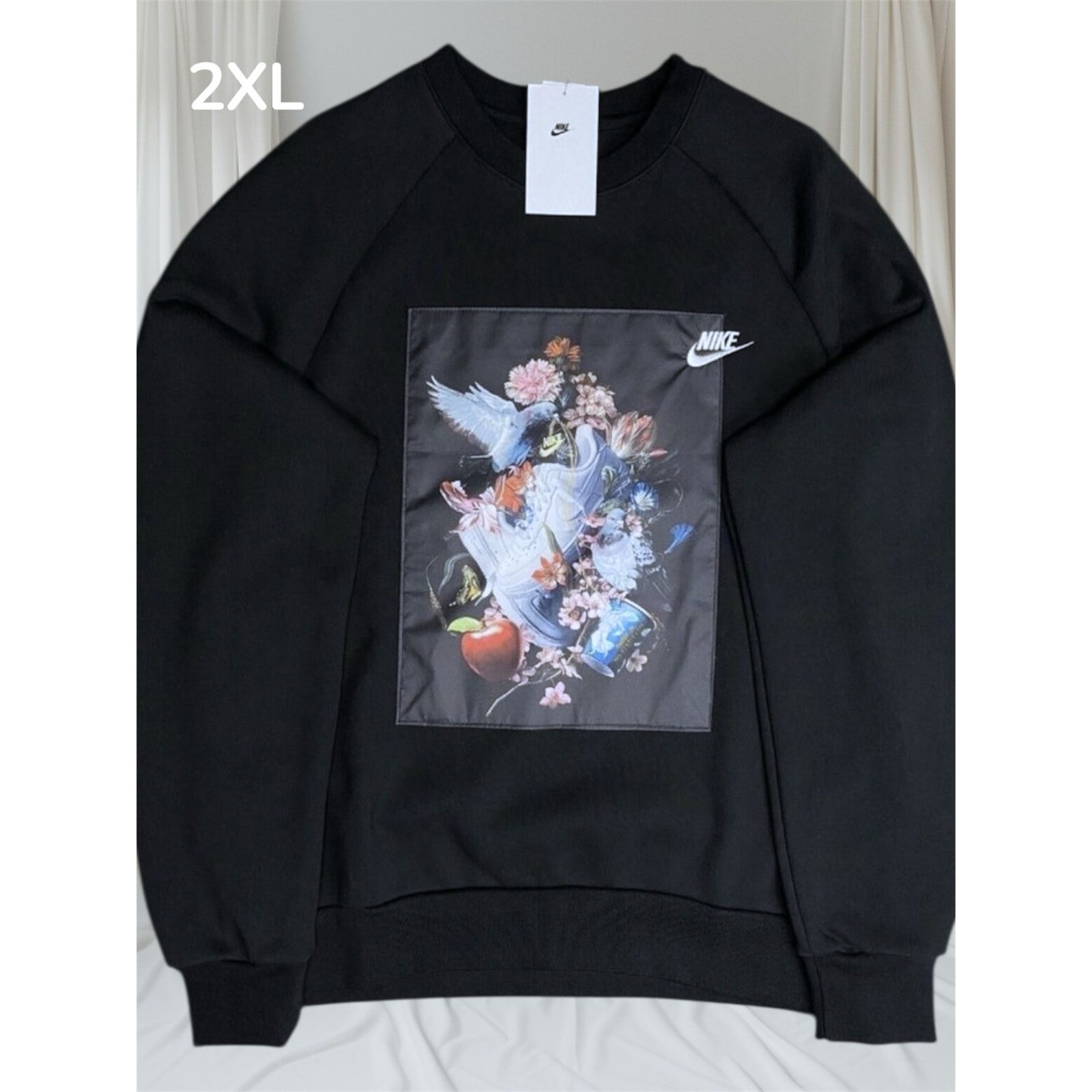 Nike •RARE• Nike Black AF1 Pigeon Graphic Crewneck Sweatshirt•XXL Size US XXL / EU 58 / 5 - 2 Thumbnail