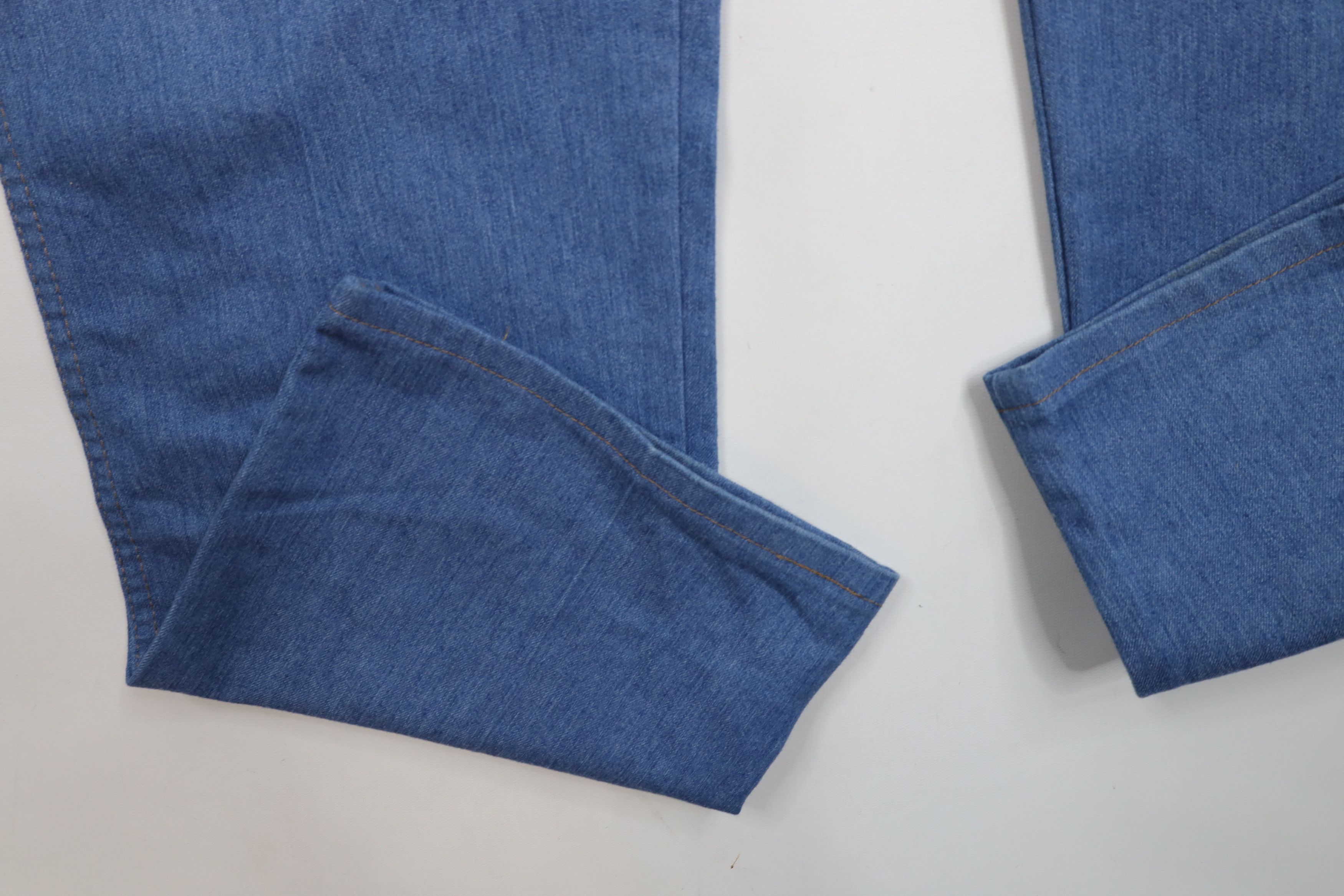 Vintage × Wrangler Vintage 90s Wrangler Faded Flared Wide Leg Denim Jeans Blue Size US 40 / EU 56 - 6 Thumbnail