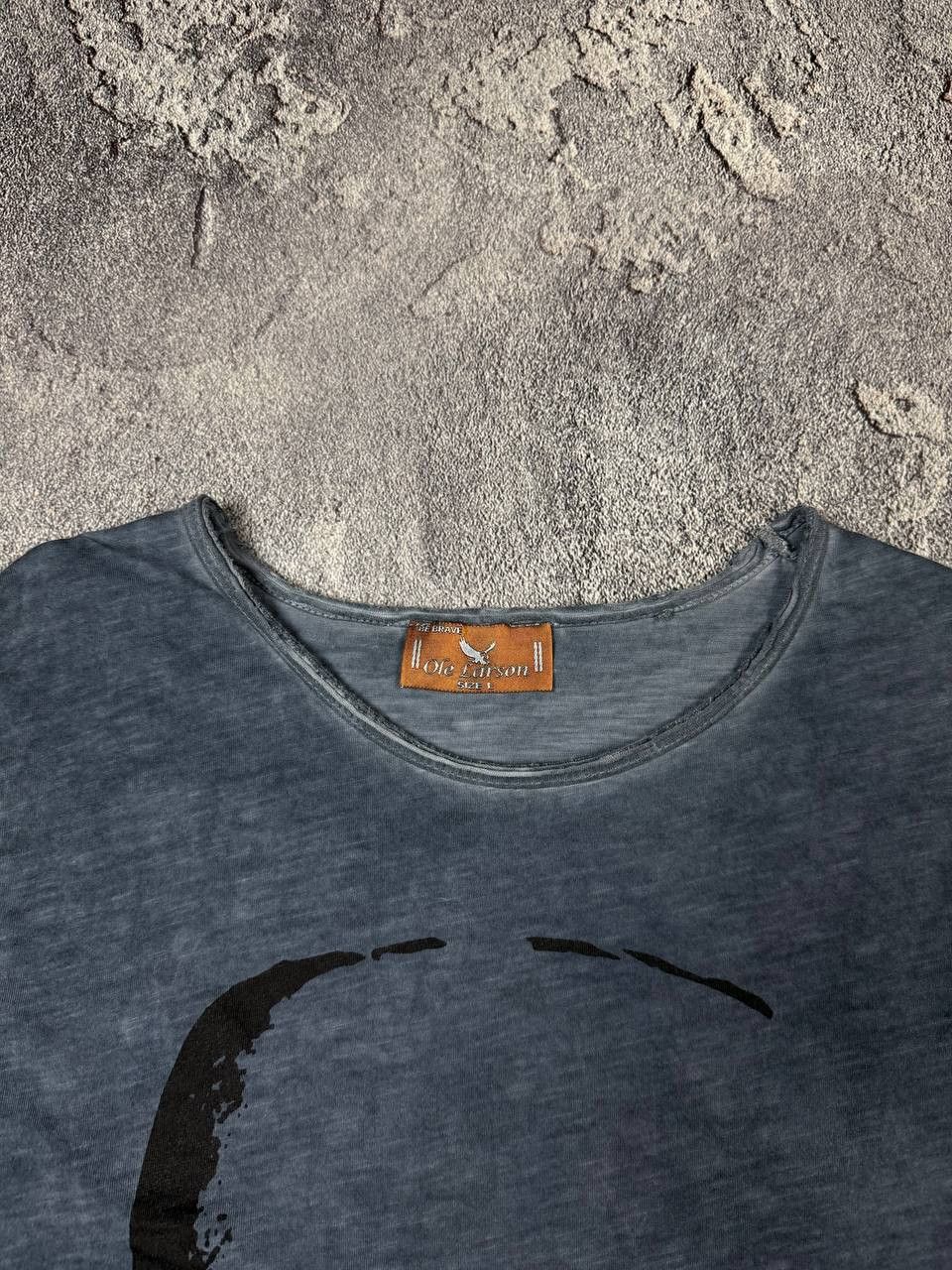 If Six Was Nine Y2K Assymetrical Vkey Skull Blue Japanese Tee Size US L / EU 52-54 / 3 - 6 Thumbnail