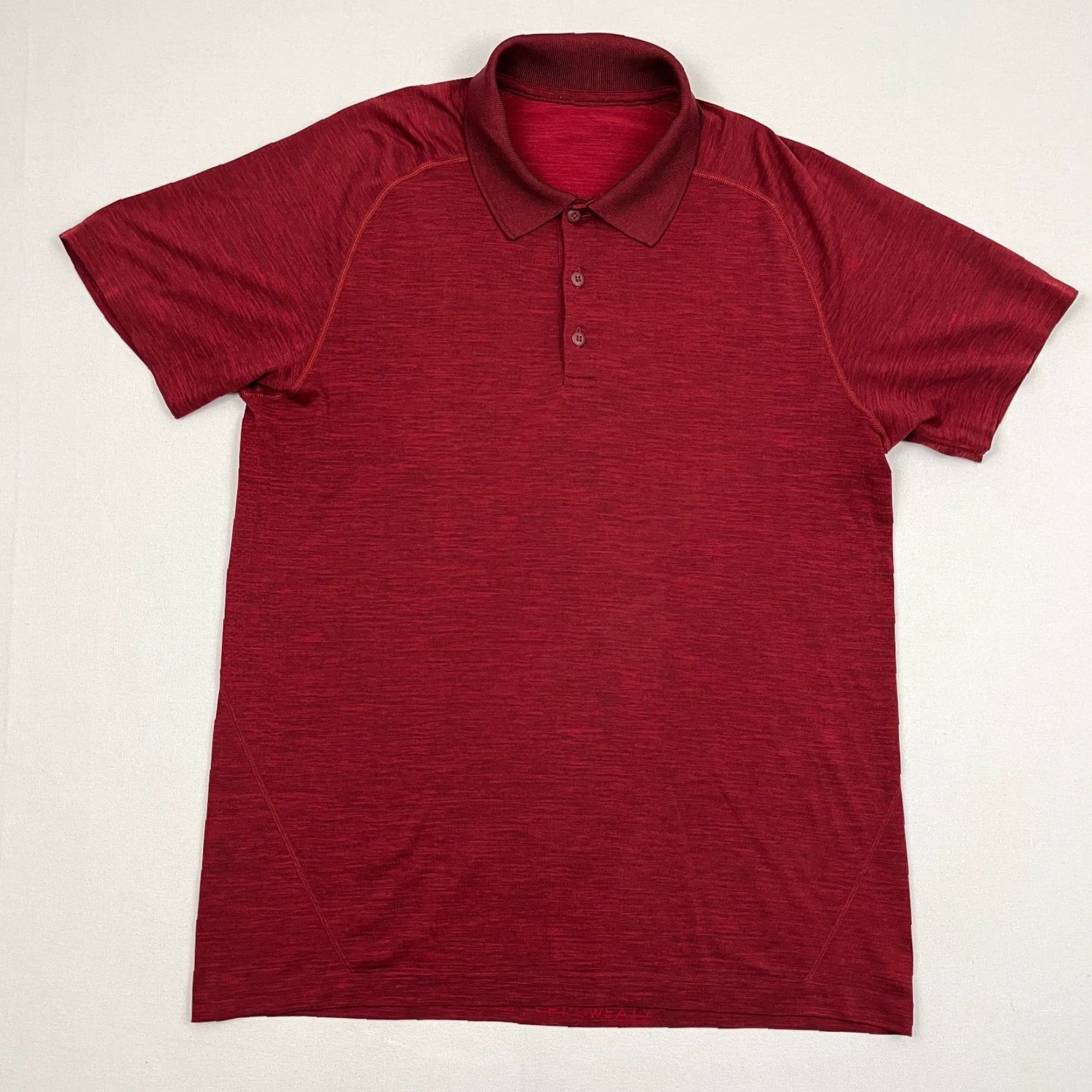 Lululemon Lululemon Metal Vent Tech Shirt Mens L Red Active Performance Golf Preppy Polo Size US L / EU 52-54 / 3 - 3 Thumbnail