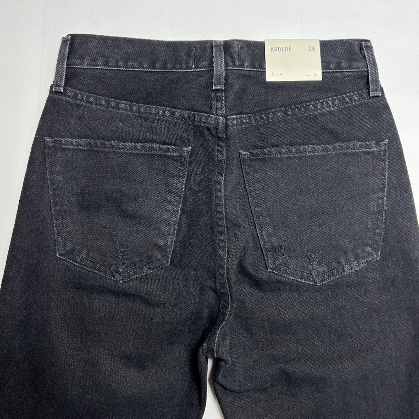 Agolde AGOLDE Cherie High Rise Straight Jeans Black 24x31 NWT Size 24" / US 00 / IT 34 - 7 Thumbnail