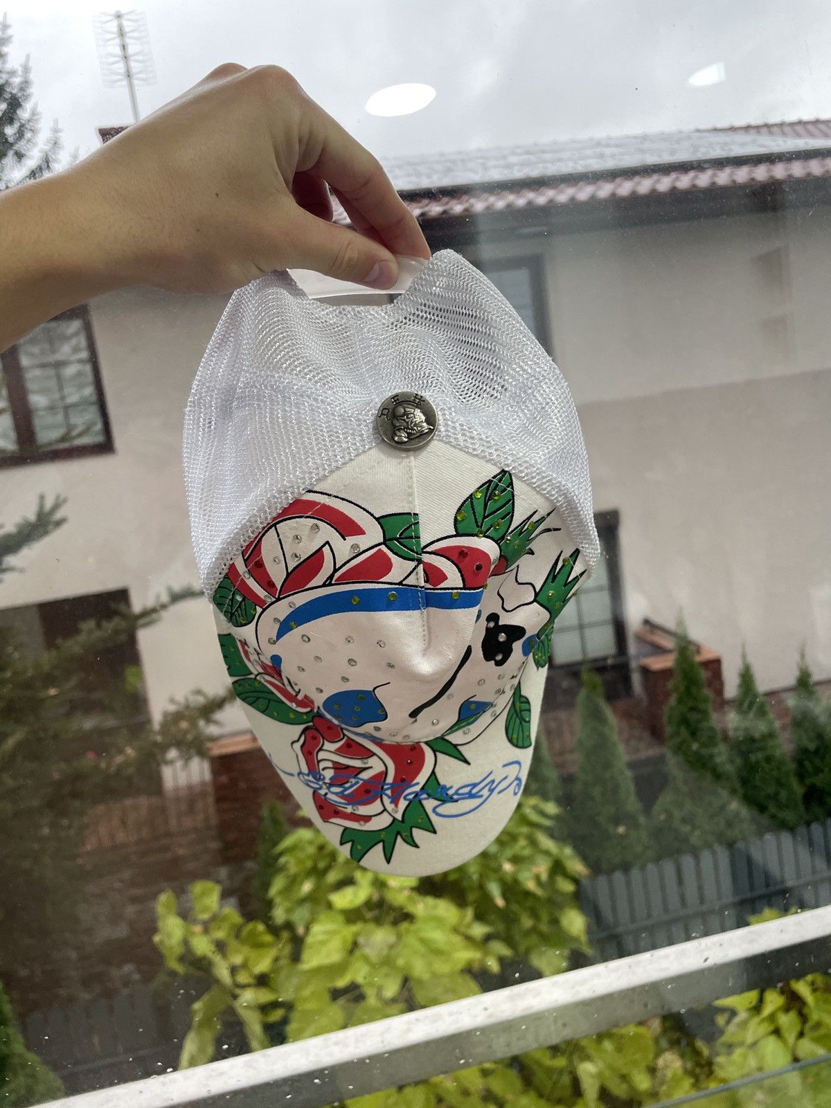 Ed Hardy Vintage Ed Hardy Cap Skulls Big Logo Japanese Avant Garde Size ONE SIZE - 5 Thumbnail