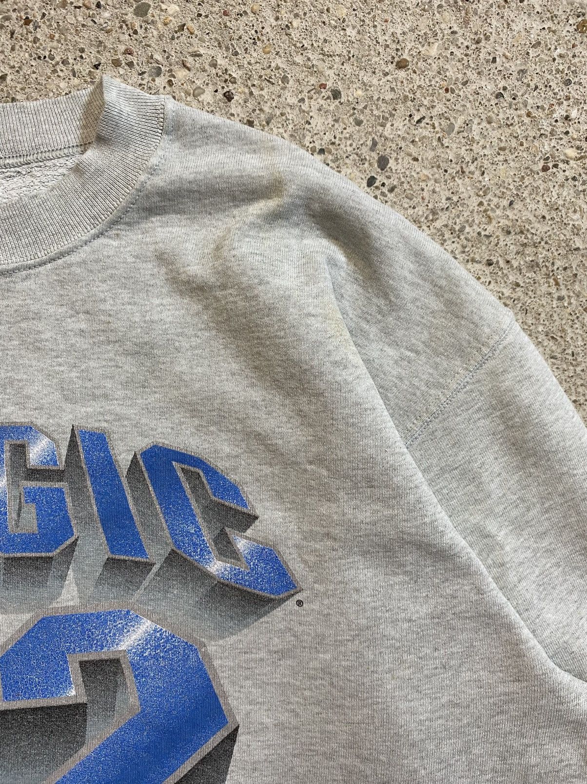 Vintage Nba sweatshirt trashed vintage distressed retro grey baggy Size US XL / EU 56 / 4 - 7 Thumbnail