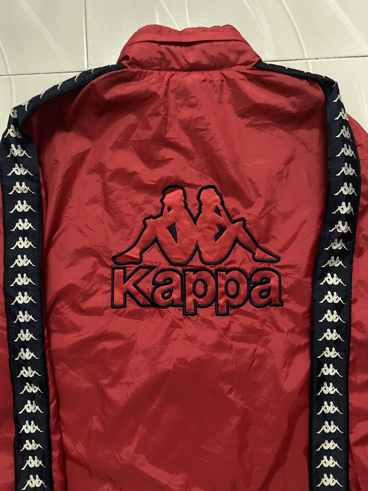 Kappa Vintage 90s Kappa Big Logo Red windbreaker jacket Size US S / EU 44-46 / 1 - 8 Thumbnail
