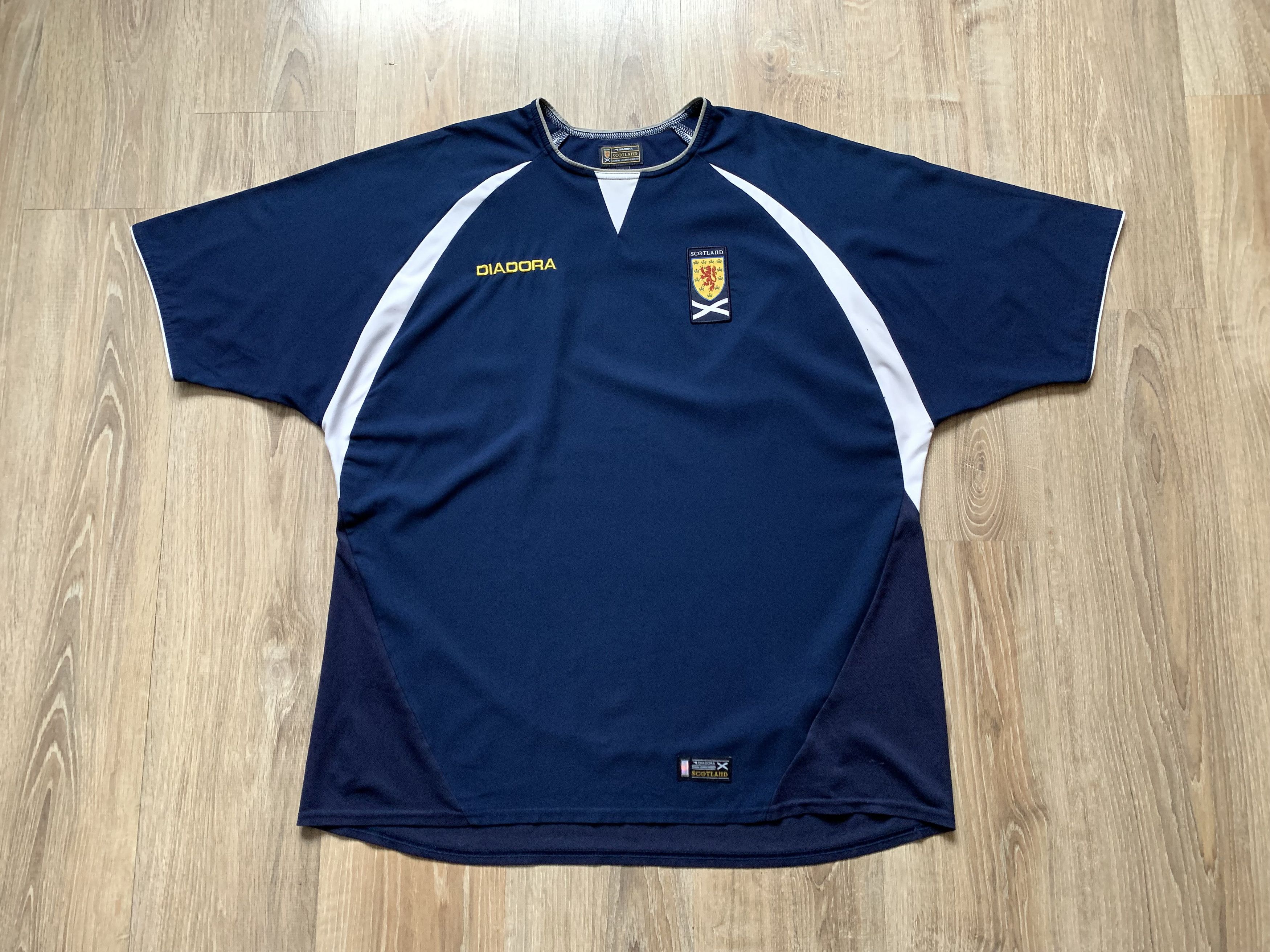 Diadora × Vintage Vintage Diadora Scotland Home Football Shirt 2003-2005 Size US XL / EU 56 / 4 - 1 Thumbnail