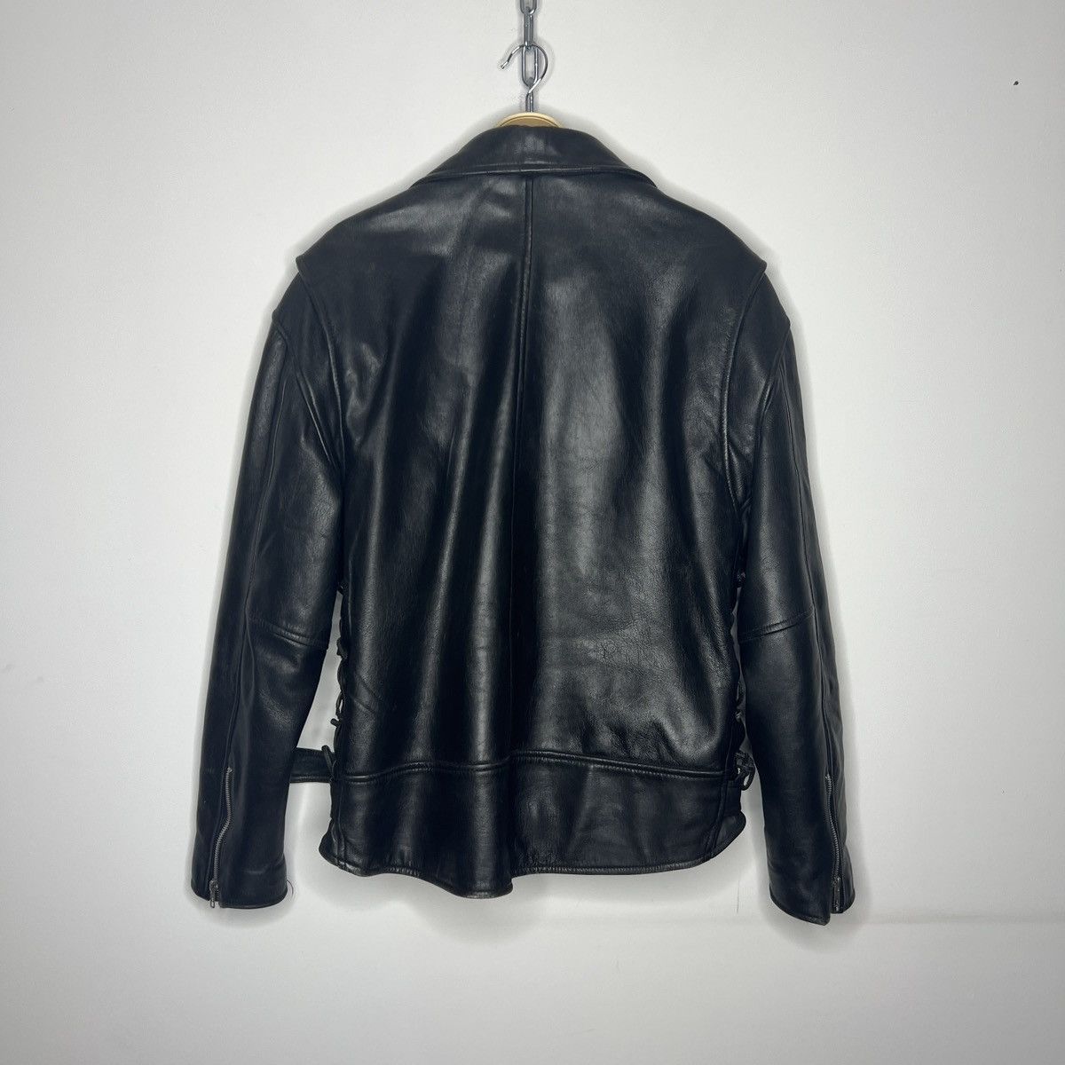 Harley Davidson × Vintage Vintage Rare Belt Y2K Moto Racing Leather Jacket Ramones 90s Size US XL / EU 56 / 4 - 9 Thumbnail