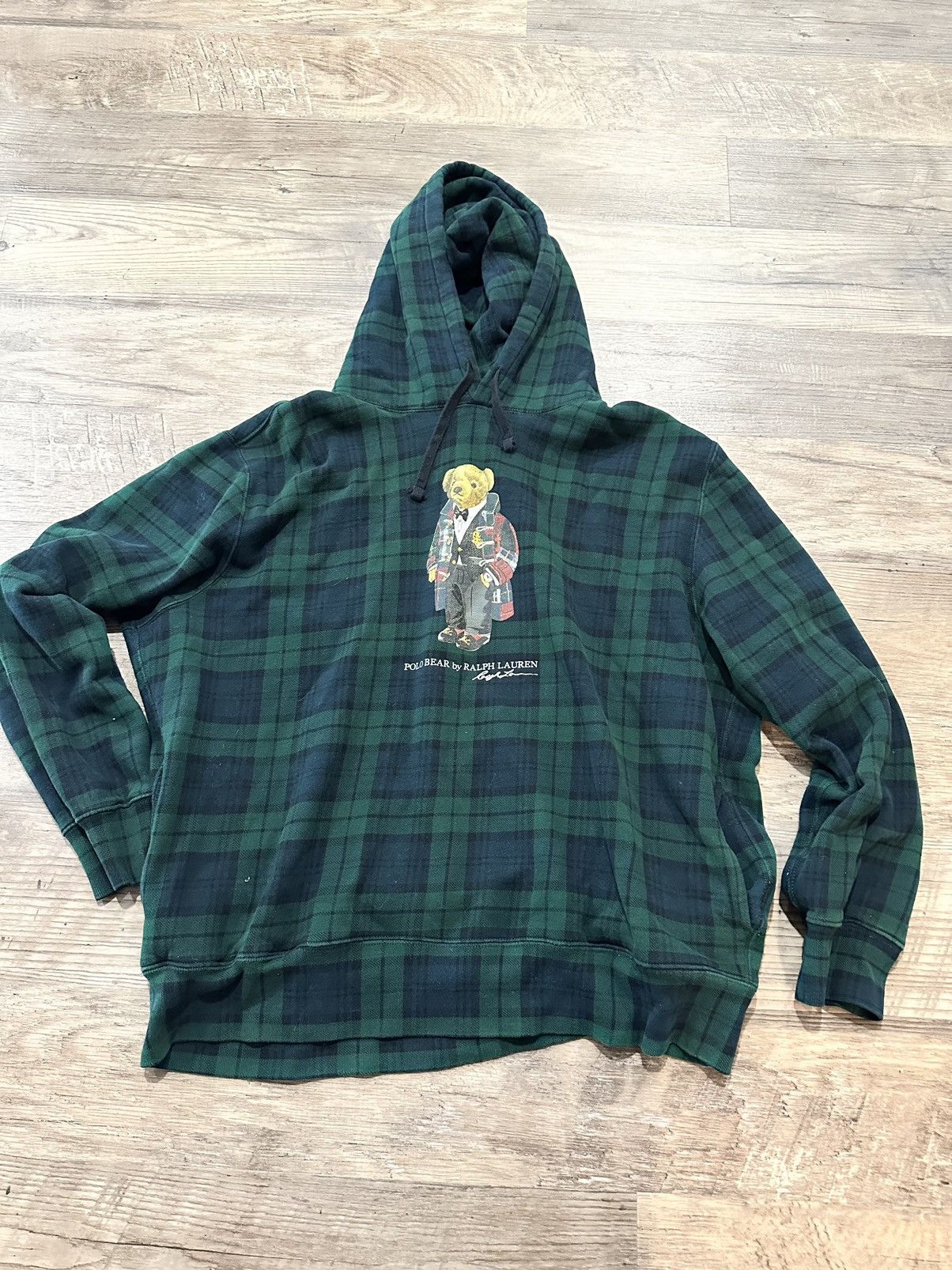 image of Vintage Polo Bear X Ralph Laurent in Plaid, Men's (Size 2XL)