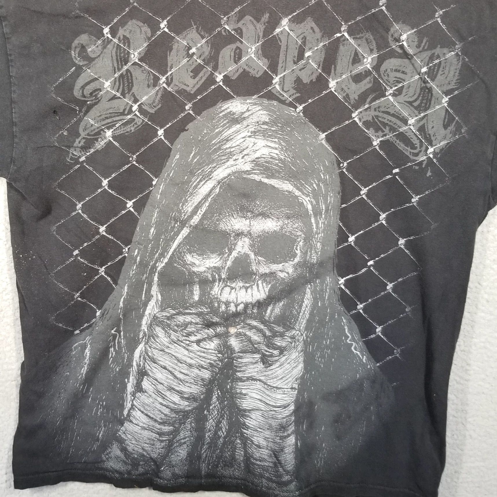 Vintage VINTAGE MMA Elite T-Shirt Grunge 21X29 Adult Large Black Crew Neck Short Sleeve Men L Goth Angel of Death Reaper Logo 90s 2000s EMO Skate Systems Size US L / EU 52-54 / 3 - 2 Thumbnail