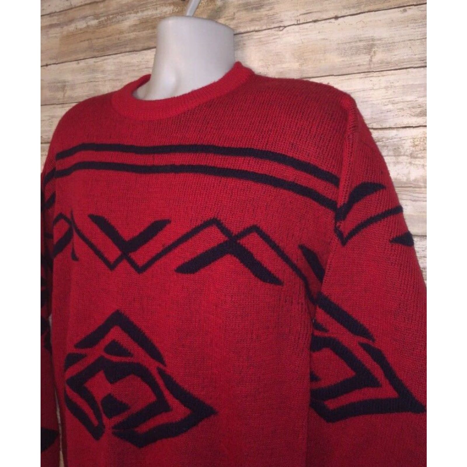 Vintage VINTAGE Meister Mens Wool Red Sweater Size M Size US M / EU 48-50 / 2 - 2 Thumbnail
