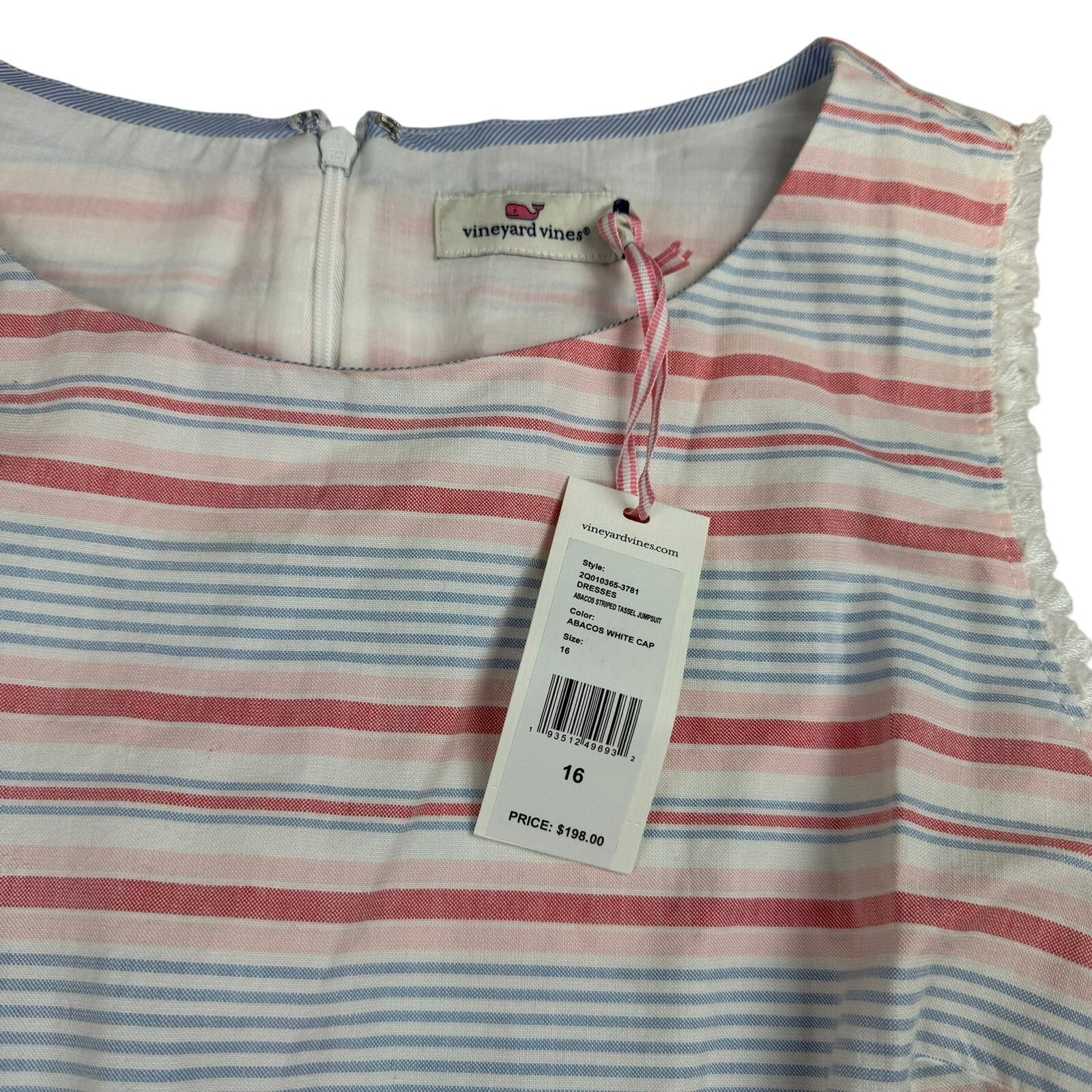 Vineyard Vines Vineyard Vines Abacos Striped Jumpsuit - Size 16 - NWT Size 38" / US 16 / IT 52 - 4 Thumbnail