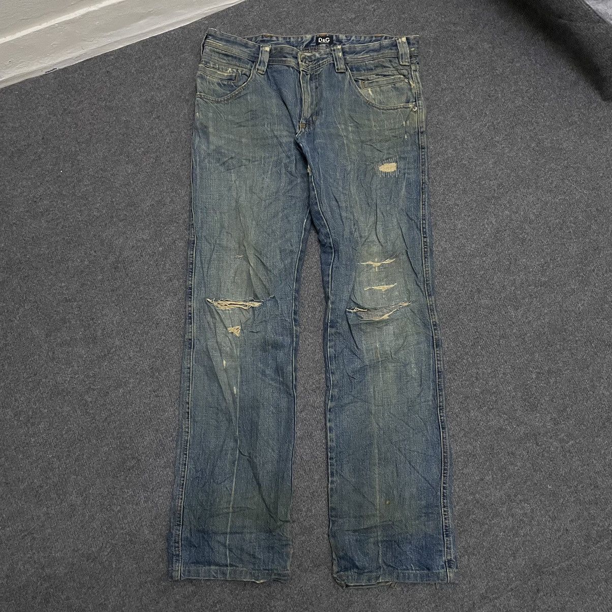 Dolce & Gabbana D&G Distressed Denim Grunge Style Size US 36 / EU 52 - 1 Thumbnail
