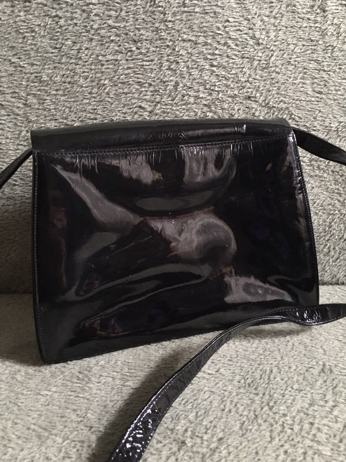 Bally × Vintage BALLY of Switzerland Black Patent Leather Shoulder Bag Size ONE SIZE - 4 Thumbnail