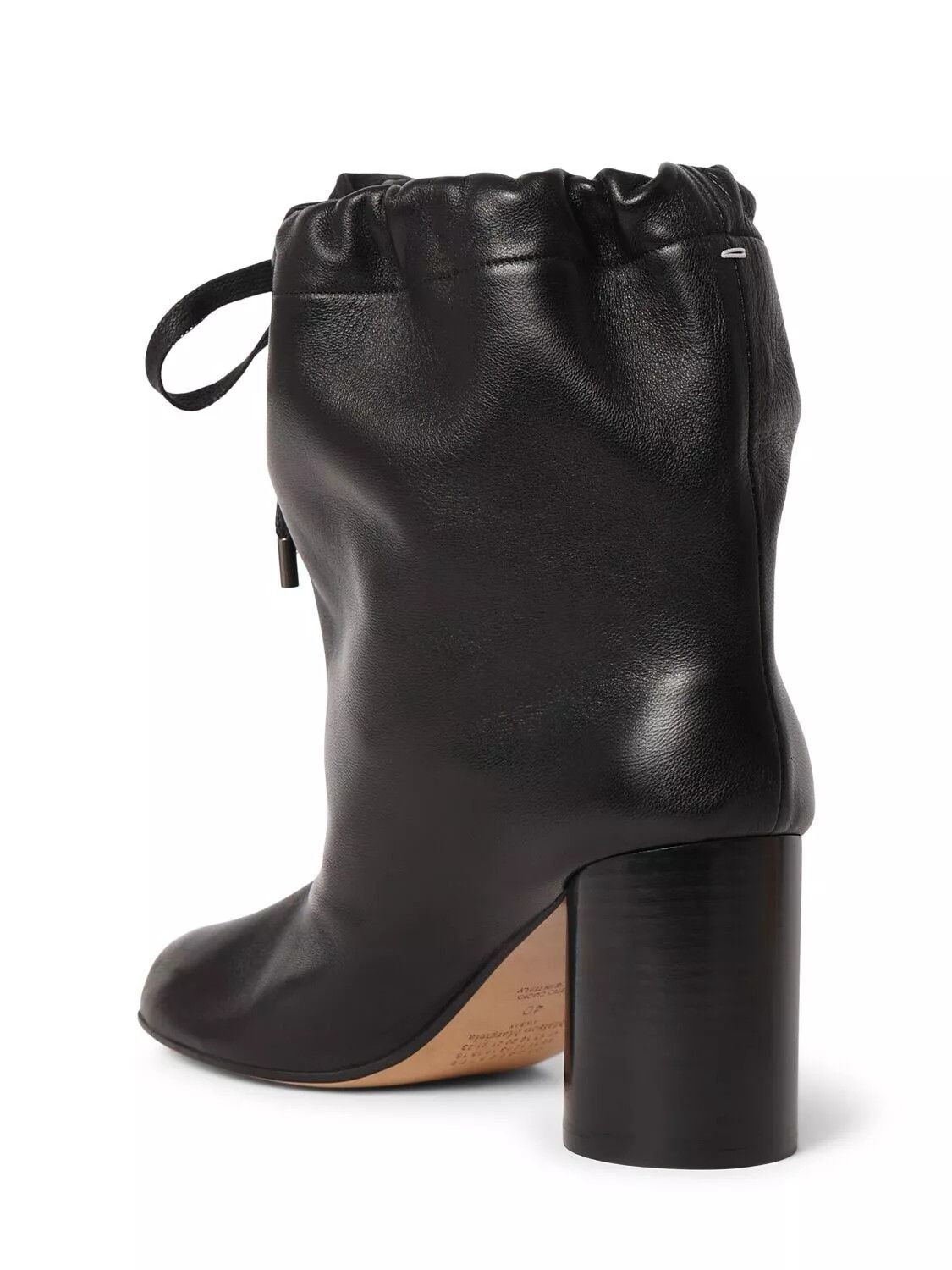 Maison Margiela Margiela Tabi Black Leather Drawstring Ankle Boots New Size US 6 / IT 36 - 3 Thumbnail