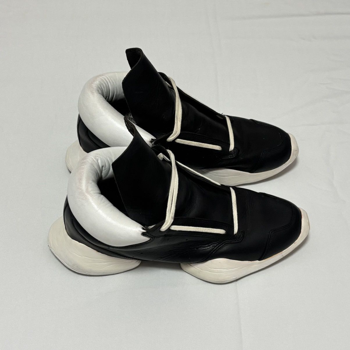 Adidas × Rick Owens Rick Owens x Adidas Tech Runner Black Leather (SS14 Vicious) Size US 11 / EU 44 - 5 Thumbnail