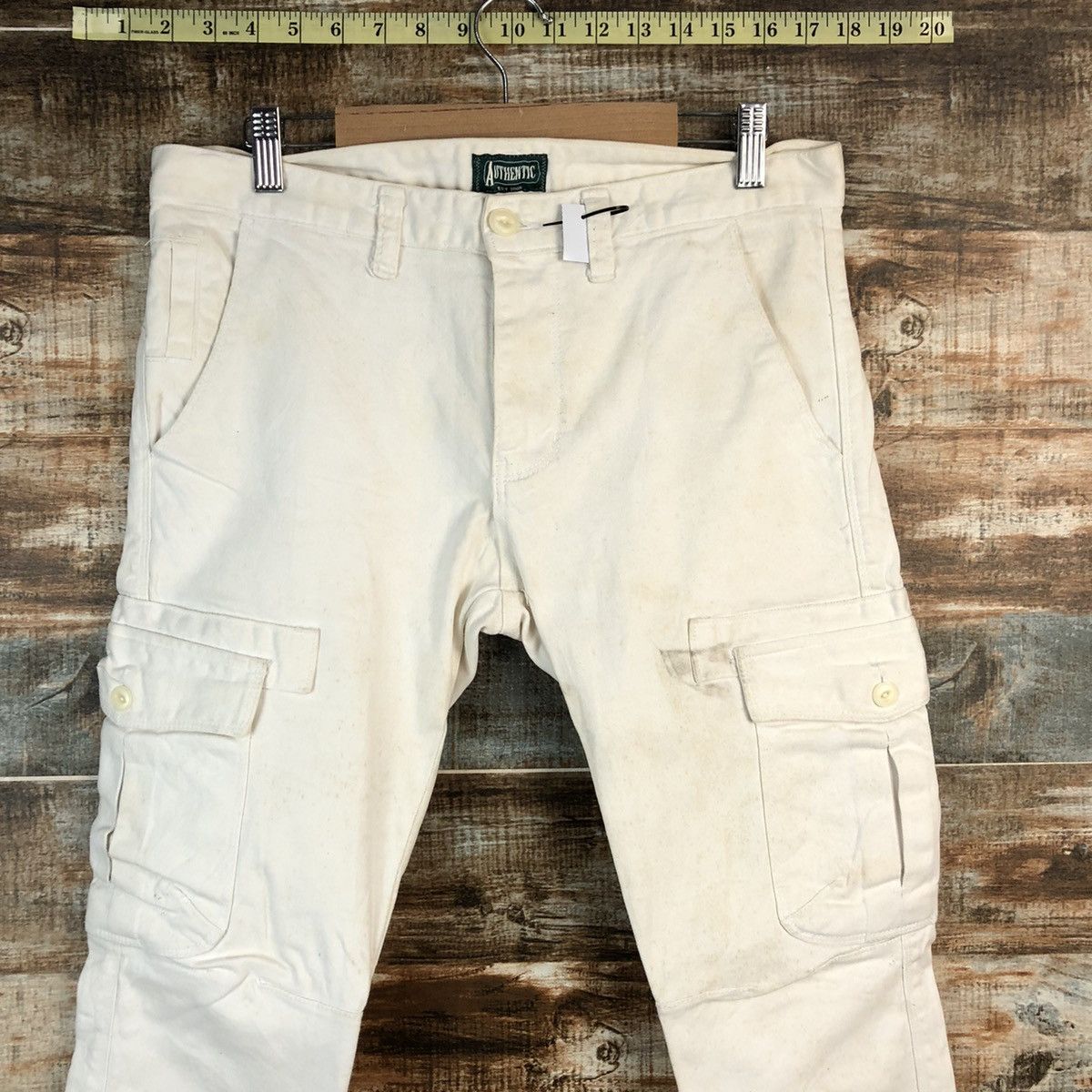Vintage Authentic White utility tactical cargo vintage Pants #A2384 Size US 31 - 4 Thumbnail