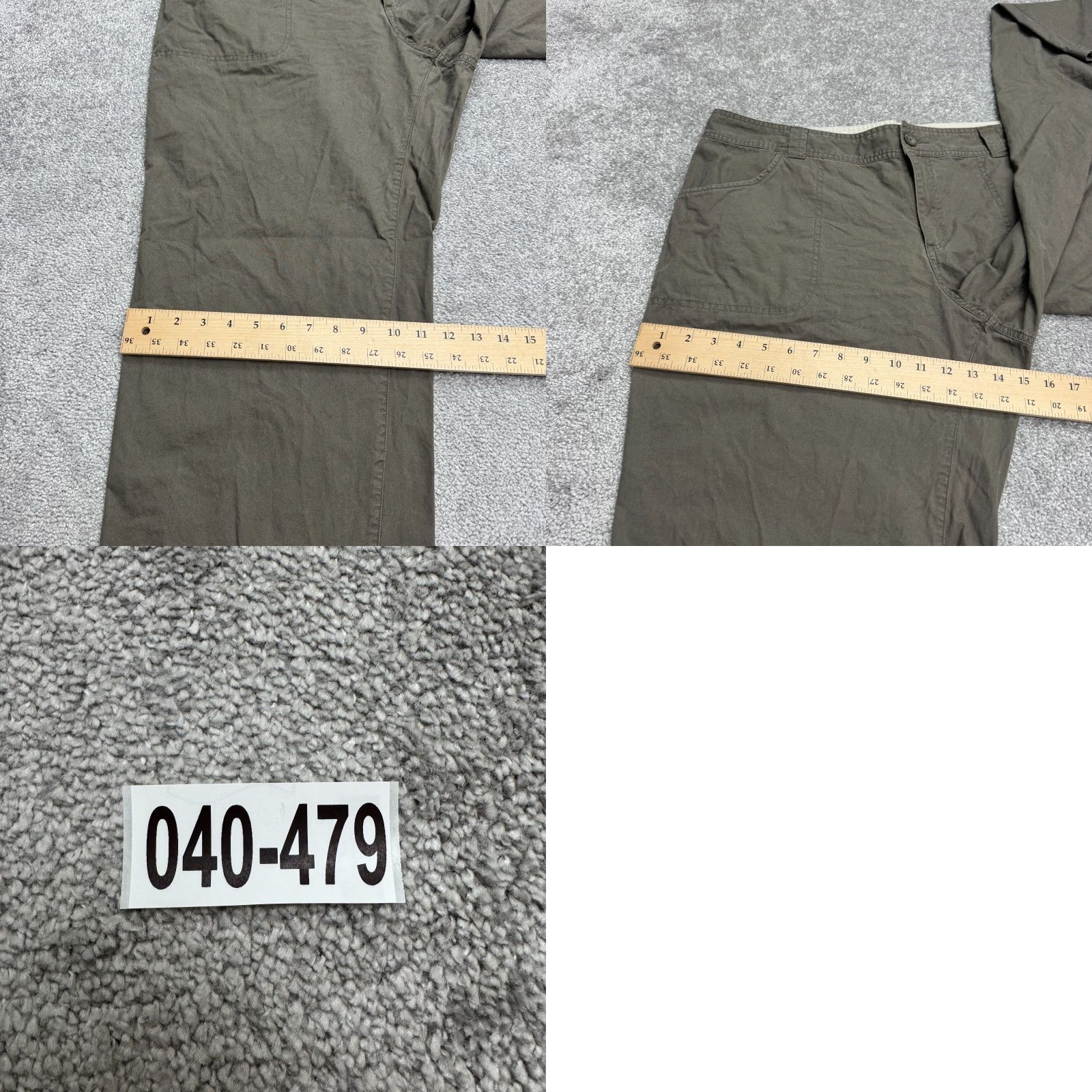 Vintage Columbia Chino Pants Womens Plus 18W Straight Leg 31in Inseam Green Cotton Field Outdoor Casual Travel Holiday 90s Theme Mens Womens Girls Size 40" / US 18 - 10 Thumbnail