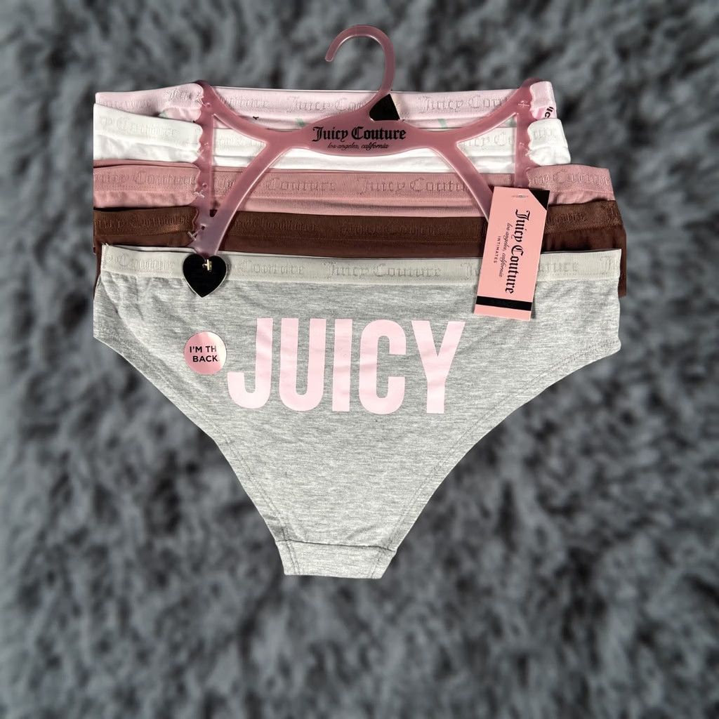 Juicy Couture Juicy Couture Panties 5 Pack Size L Multicolor Logo Seamless Cheeky Womens Size 36" / US 14 / IT 50 - 1 Thumbnail
