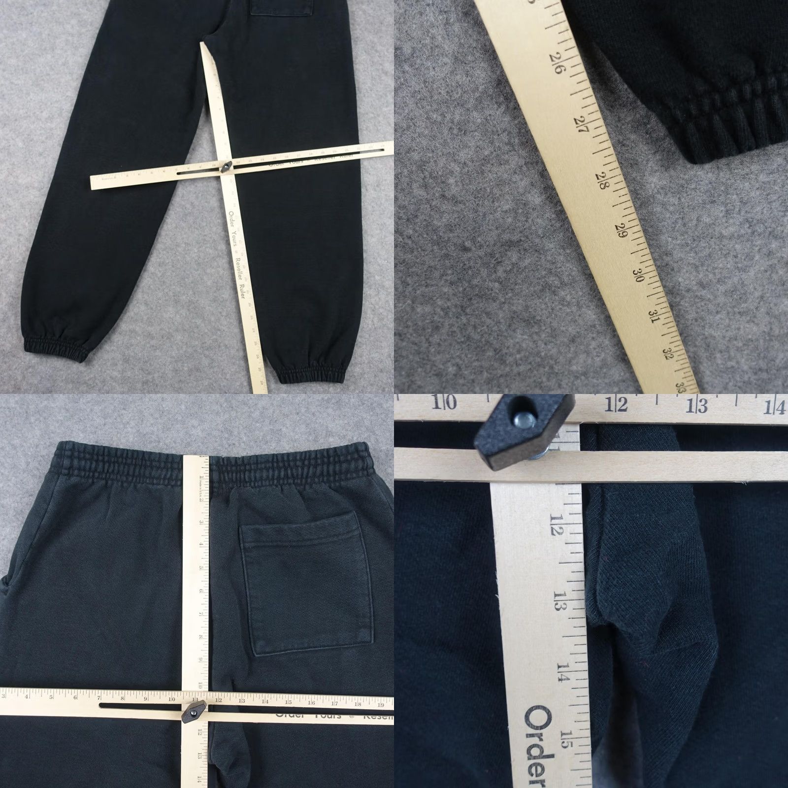 Revenge Revenge Mens Sweatpants Joggers Black Fleece Pockets Drawstring Casual Activewear 28in Inseam Tapered Size US 31 - 10 Thumbnail