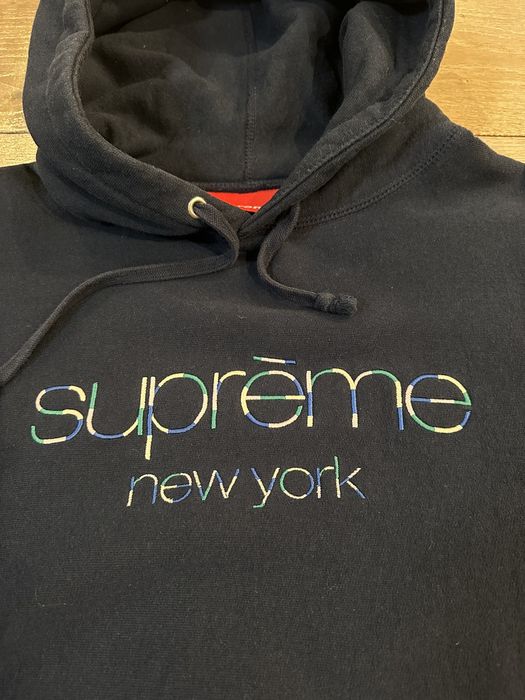 Supreme multicolor hot sale classic logo hoodie