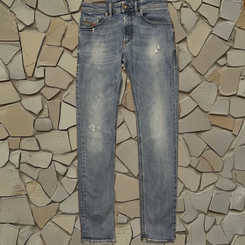 Diesel Thommer Jeans 29x32 Skinny Stretch Distressed Blue Denim Mid Wash Alt Men, Men's