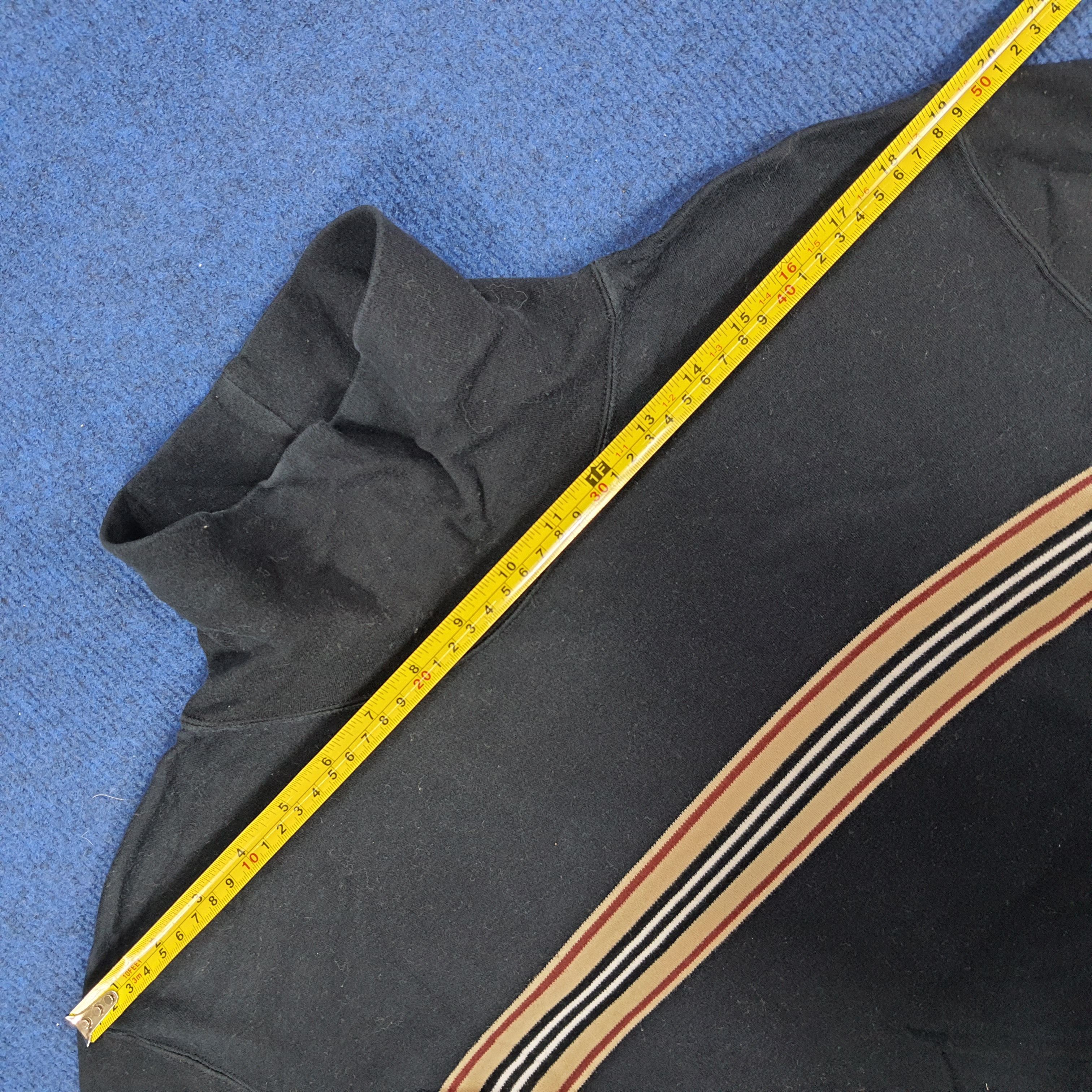 Burberry × Vintage Vintage Burberry Black Label Turtle Neck Stripe Tshirt Size M / US 6-8 / IT 42-44 - 8 Thumbnail
