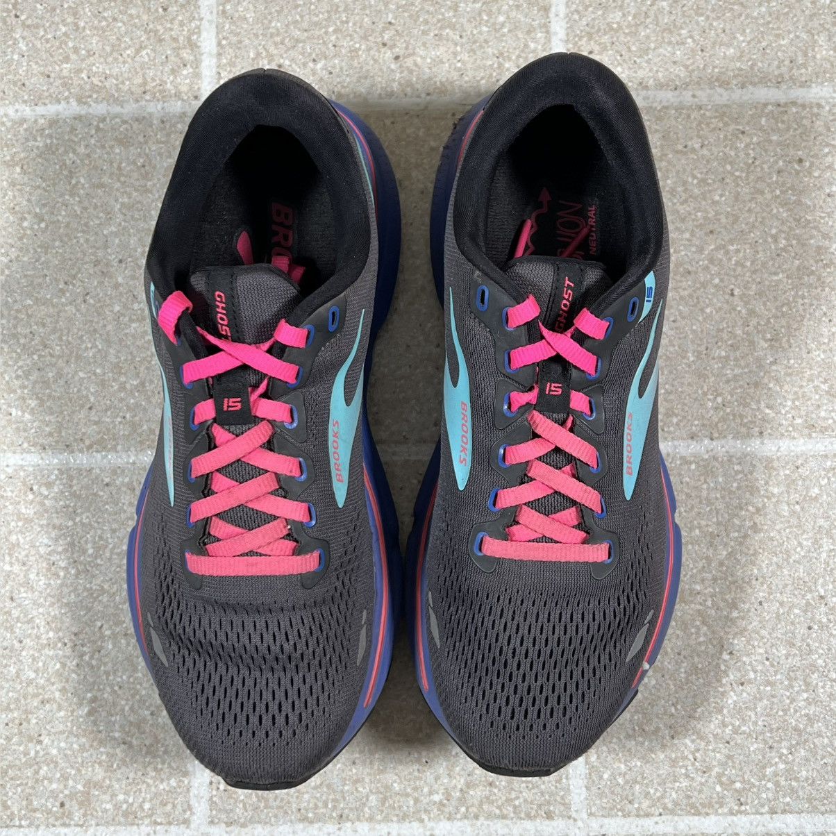 Brooks Brooks Ghost 15 Womens 8 Gray Pink Running Sneakers Size US 8 / IT 38 - 3 Thumbnail