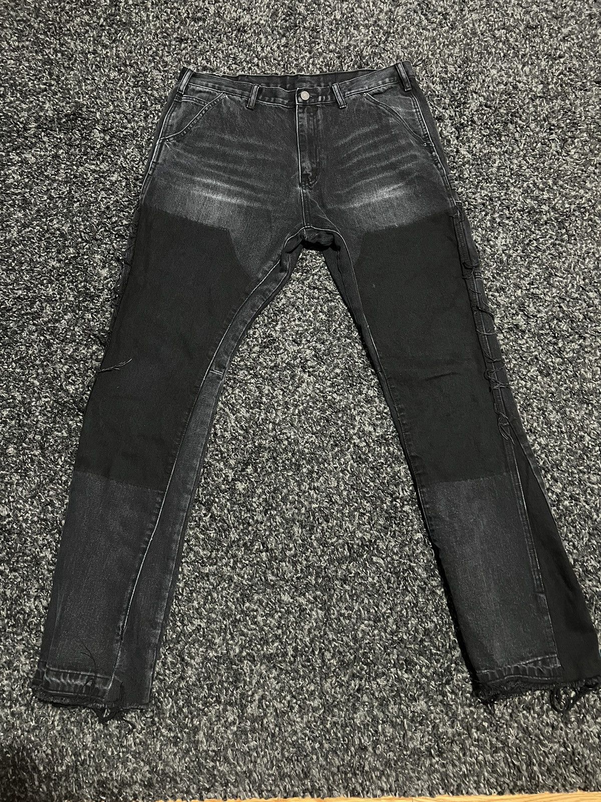 MNML B118 Black Work Flare Denim | Grailed