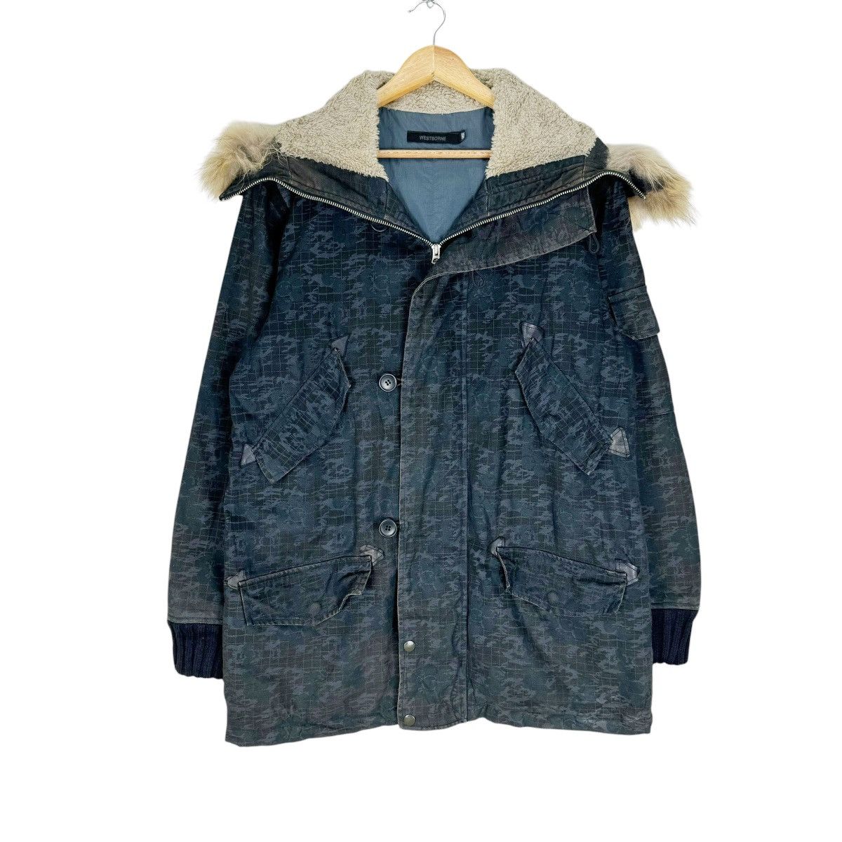 If Six Was Nine ☀️WESTBORNE HOODIE FUR DIGITAL CAMO JACKET Size US L / EU 52-54 / 3 - 2 Thumbnail
