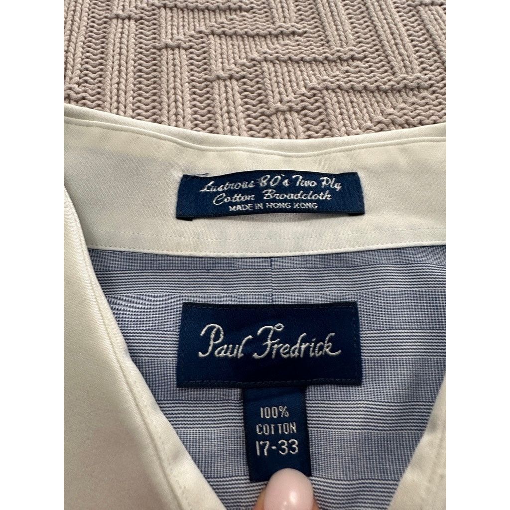 Paul Fredrick Paul Fredrick blue glen check plaid button down size 17 Size US XL / EU 56 / 4 - 5 Thumbnail