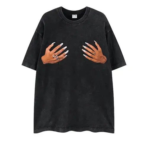 VIBE Street Hip Hop Fingers Vintage Short Sleeve Tee Black Size US L / EU 52-54 / 3 - 7 Thumbnail