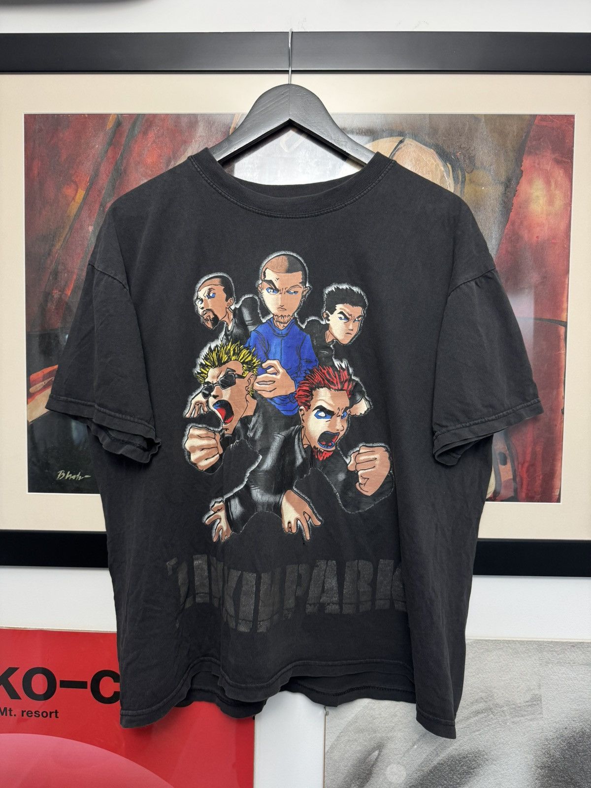 Band Tees Vintage Linkin Park Anime Print Rock Band Y2k Streetwear Size US L / EU 52-54 / 3 - 1 Thumbnail