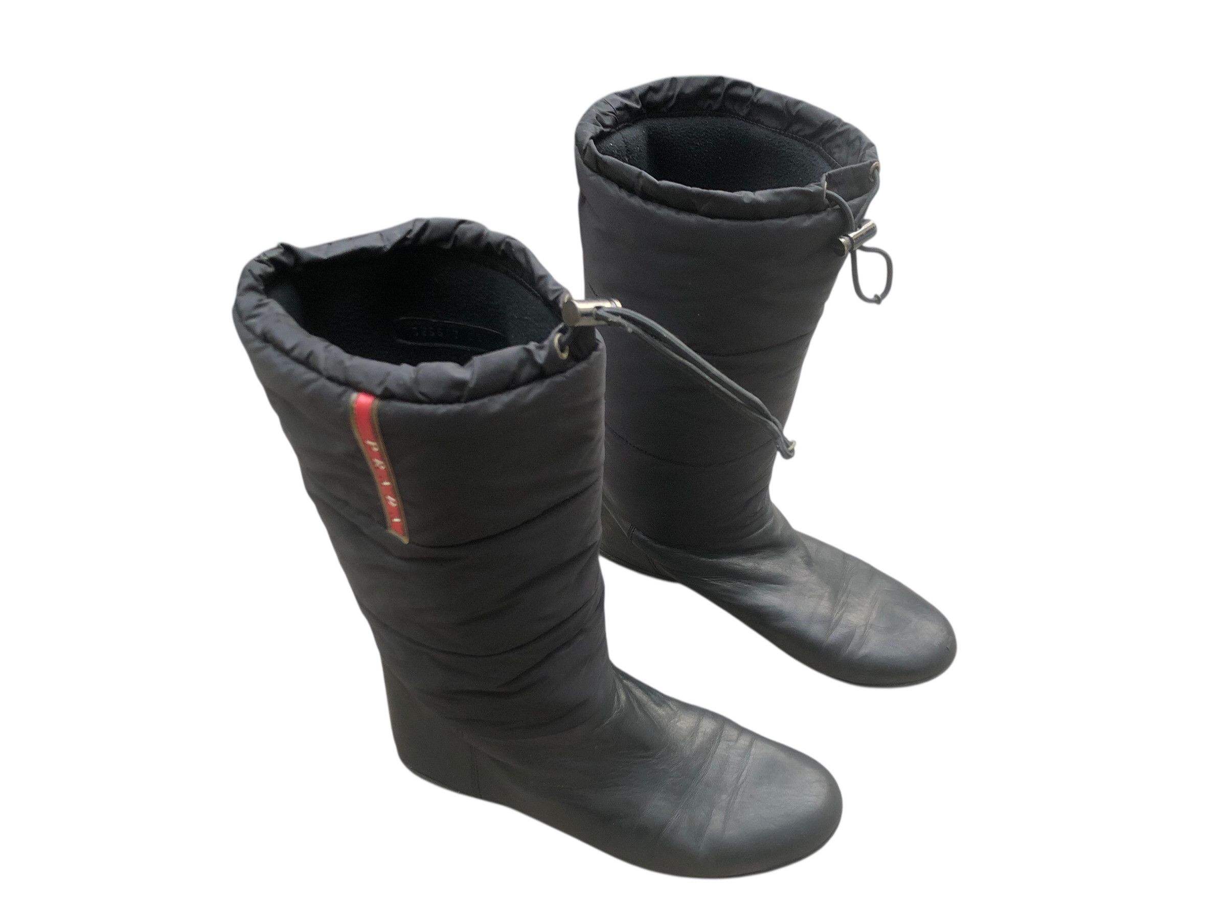 Prada 🔥Vintage PRADA Sport Knee-High Leather Snow Boots Archive Size US 8.5 / IT 38.5 - 5 Thumbnail