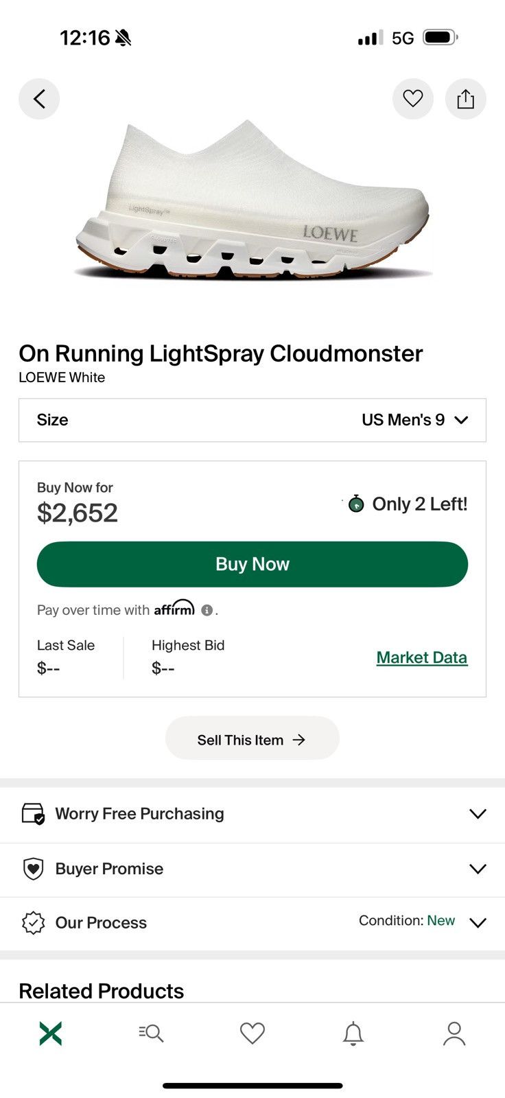Loewe × On Loewe X On Lightspray Cloudmonster Size US 9.5 / EU 42-43 - 10 Thumbnail