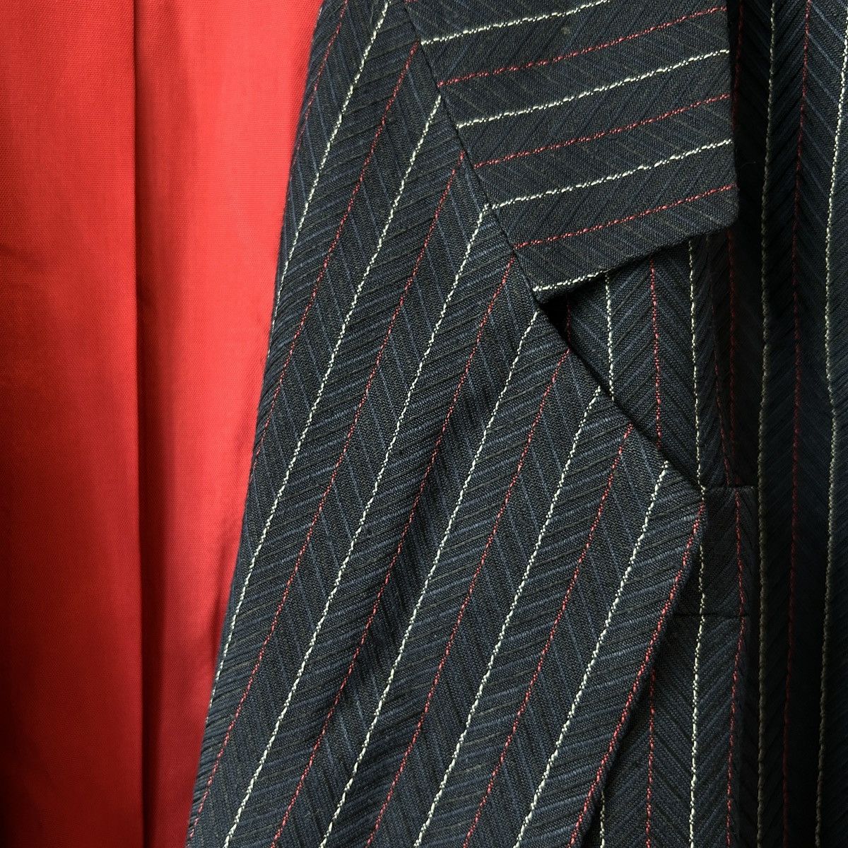 Dior 70s Silk Christian Dior blazer navy striped Size XL / US 12-14 / IT 48-50 - 14 Thumbnail