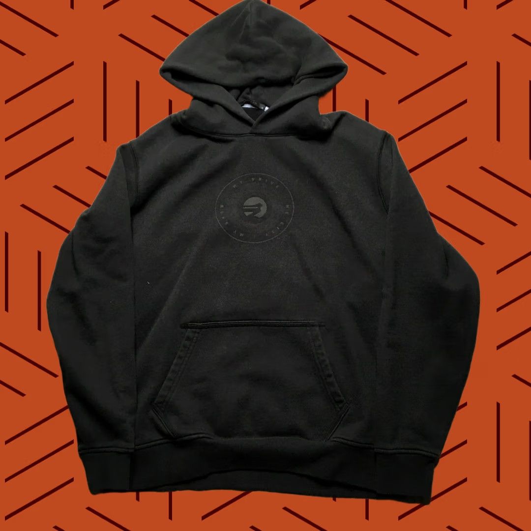 Vintage Greyson Hoodie Mens M Black Pullover Fleece Graphic Print City Motor City Logo Crew Neck Long Sleeve Pockets Size US M / EU 48-50 / 2 - 1 Thumbnail