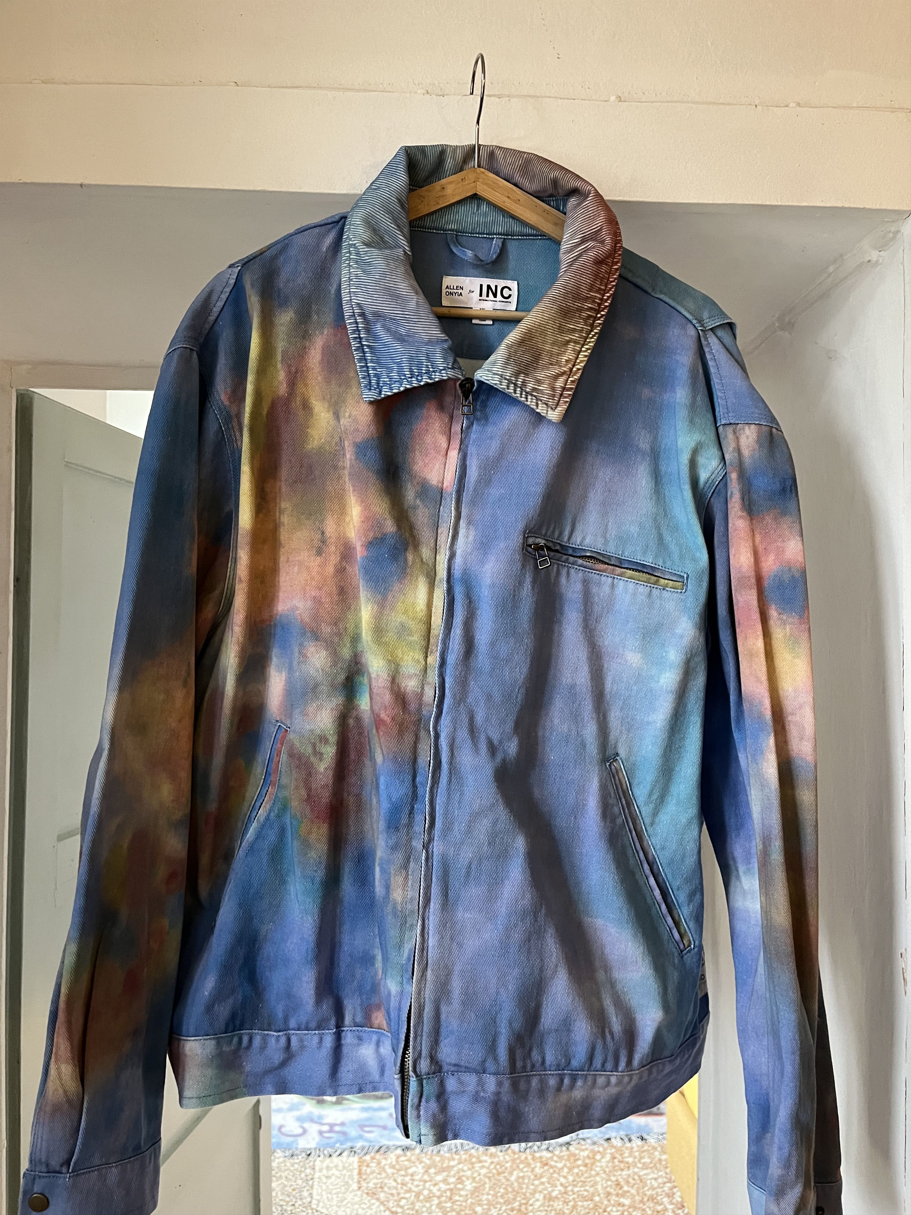 image of Inc Allen Onyia Tie Dye Jacket in Blue, Men's (Size 2XL)