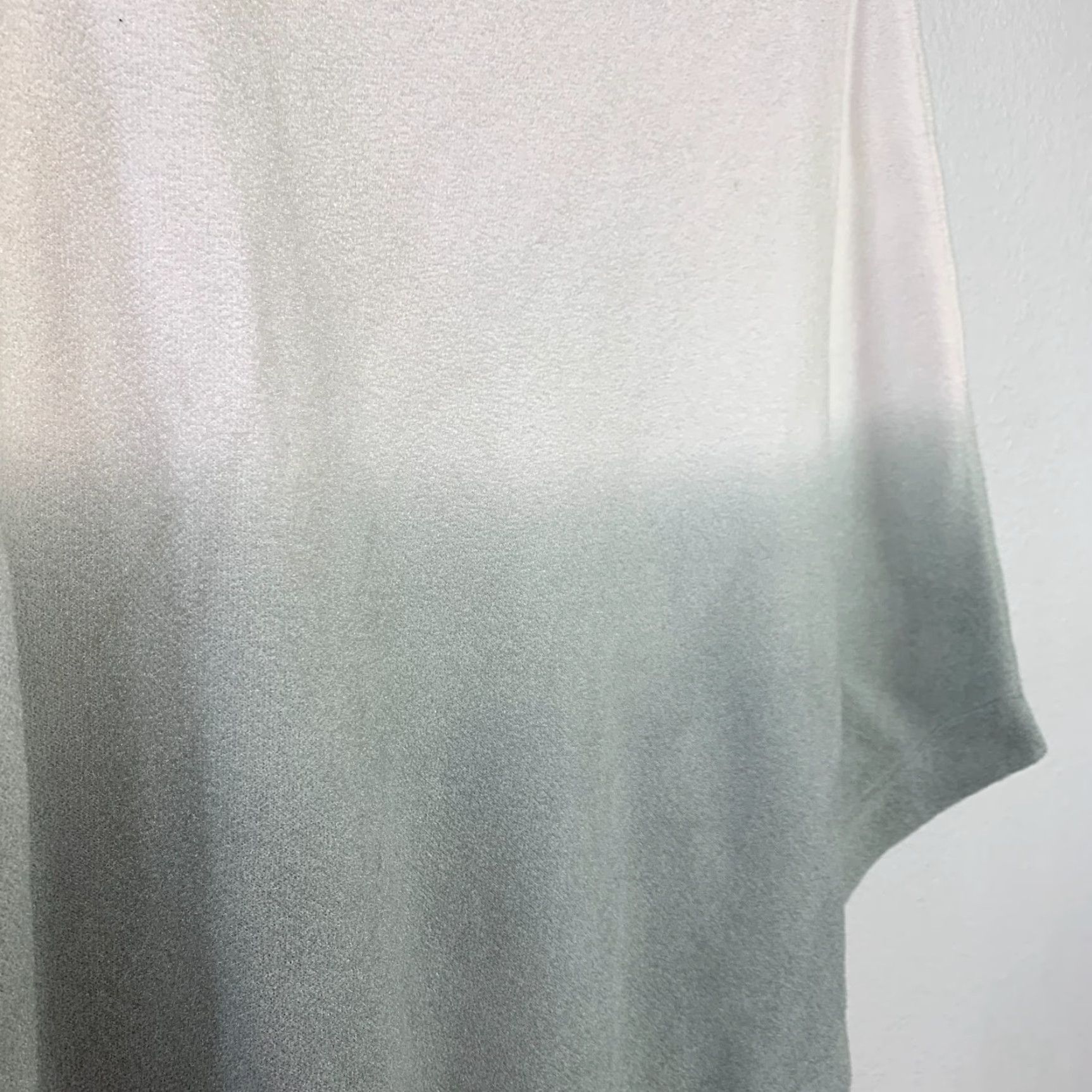 Vintage Barefoot Dreams Cozychic Ultra Lite Sweater Poncho Cozy Green White One Size Size ONE SIZE - 3 Thumbnail
